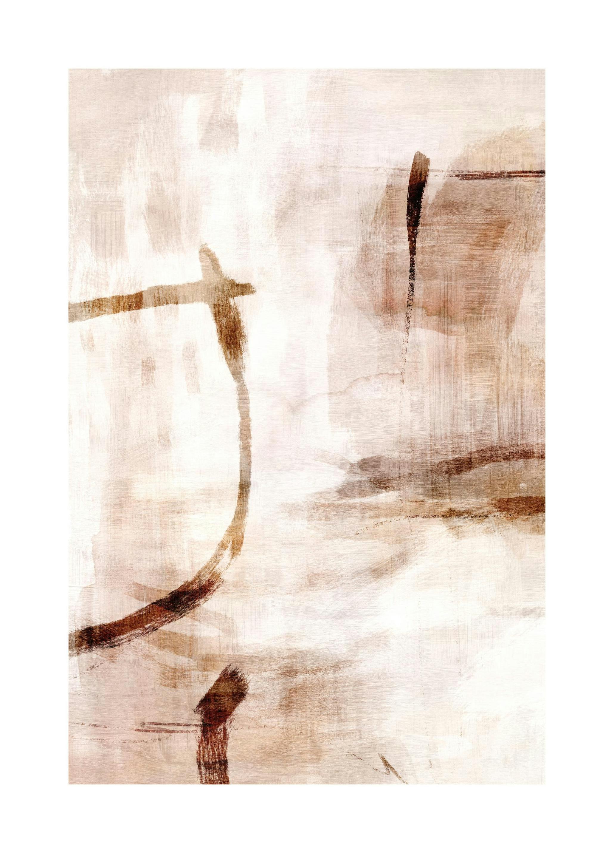 Prints Soft Russet Abstract Poster (30x40 cm) - Poster Store