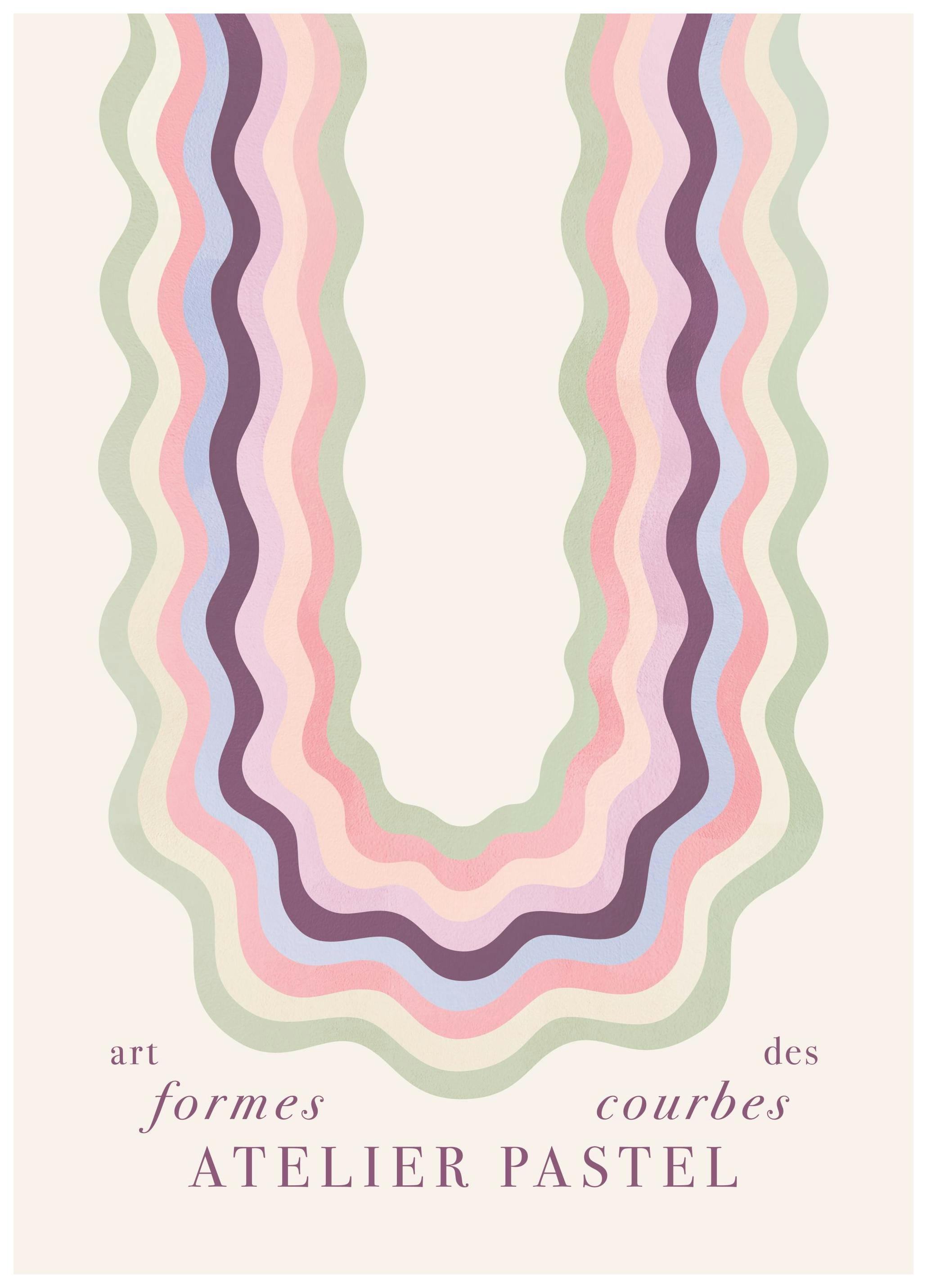 Kunst van Gebogen Vormen Poster (21x30 cm) - Poster Store