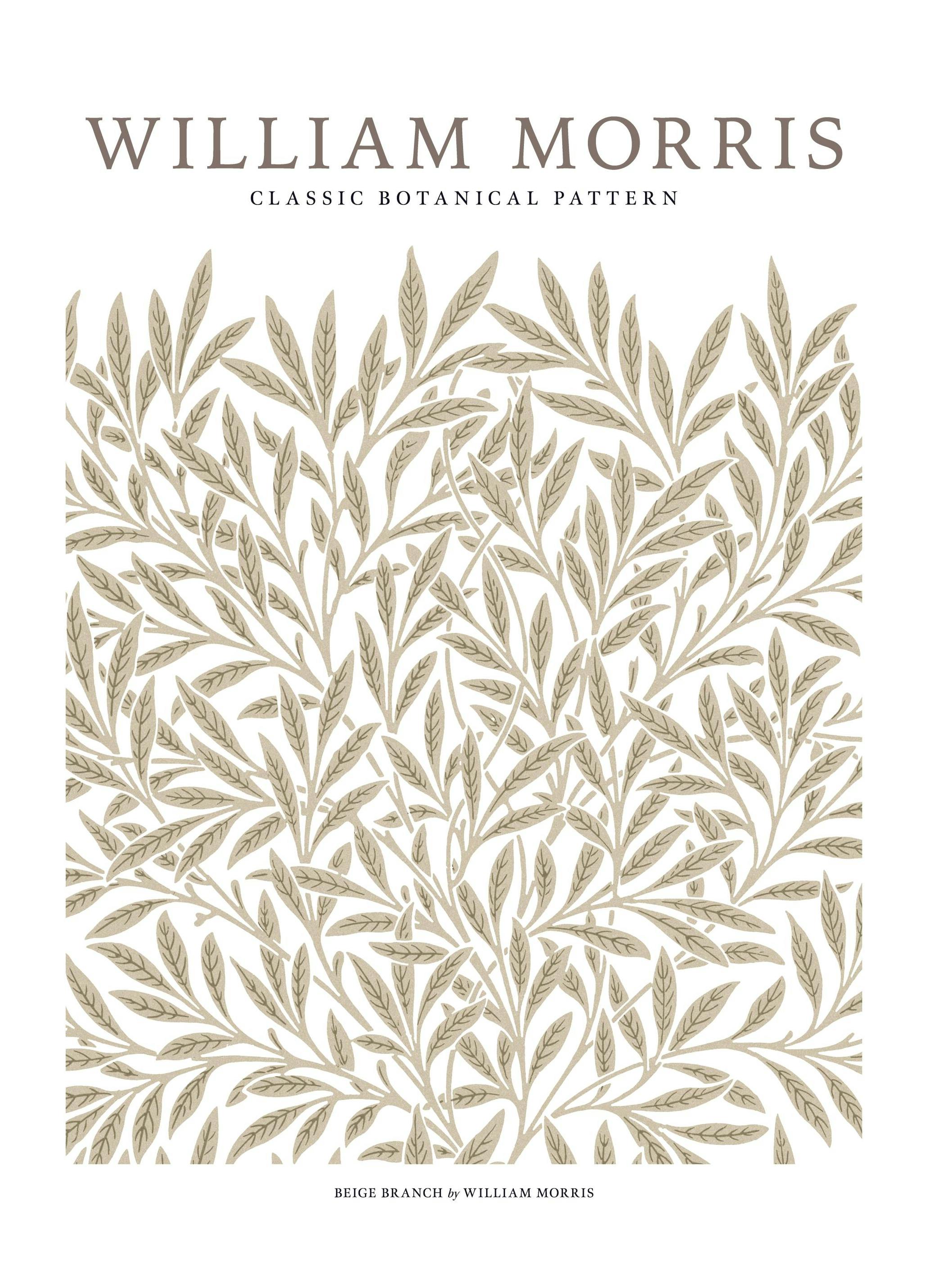 Prints William Morris - Beige Branch Poster (50x70 cm) - Poster Store