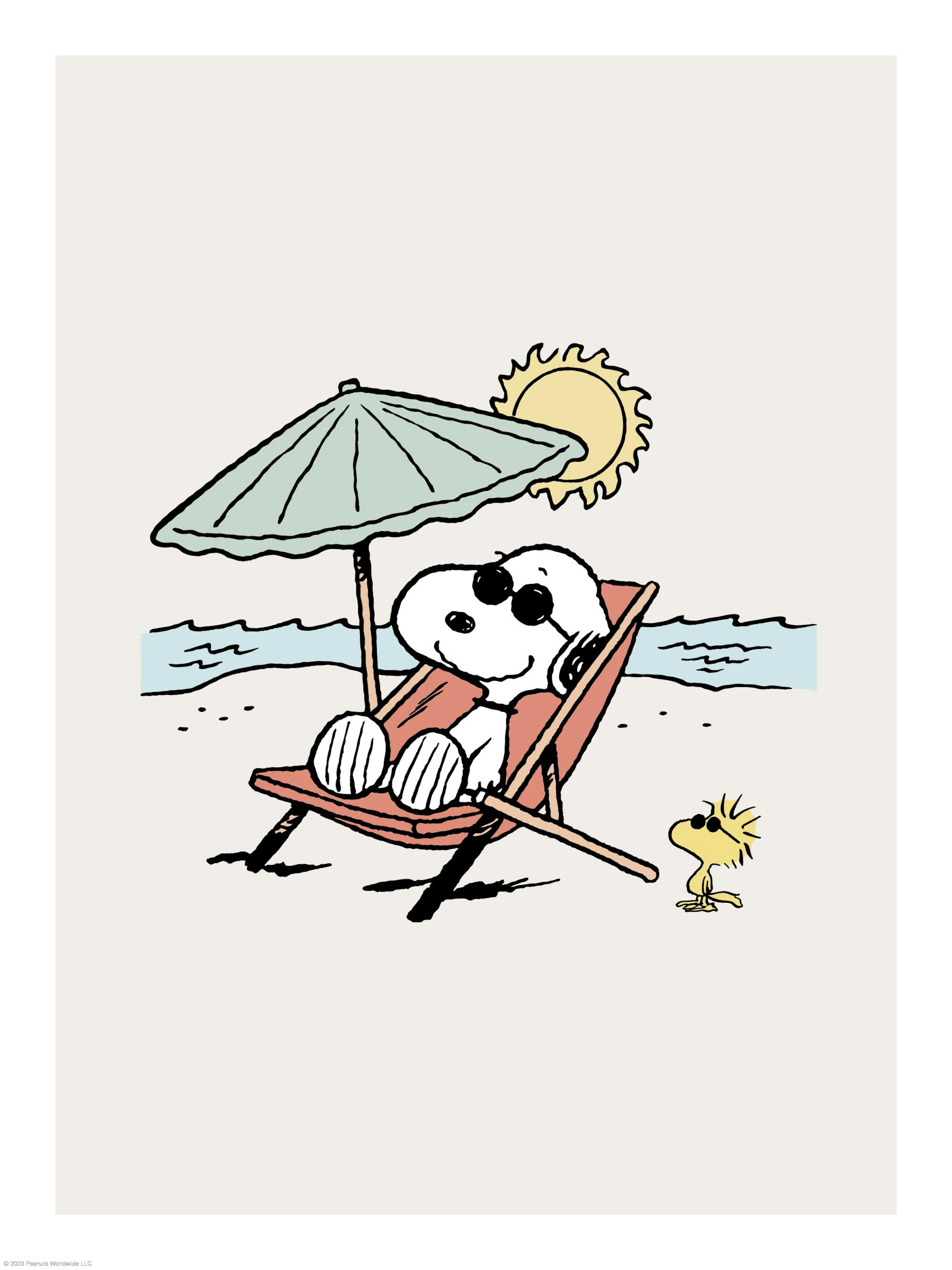 Snoopy on the Beach Poster thumbnail