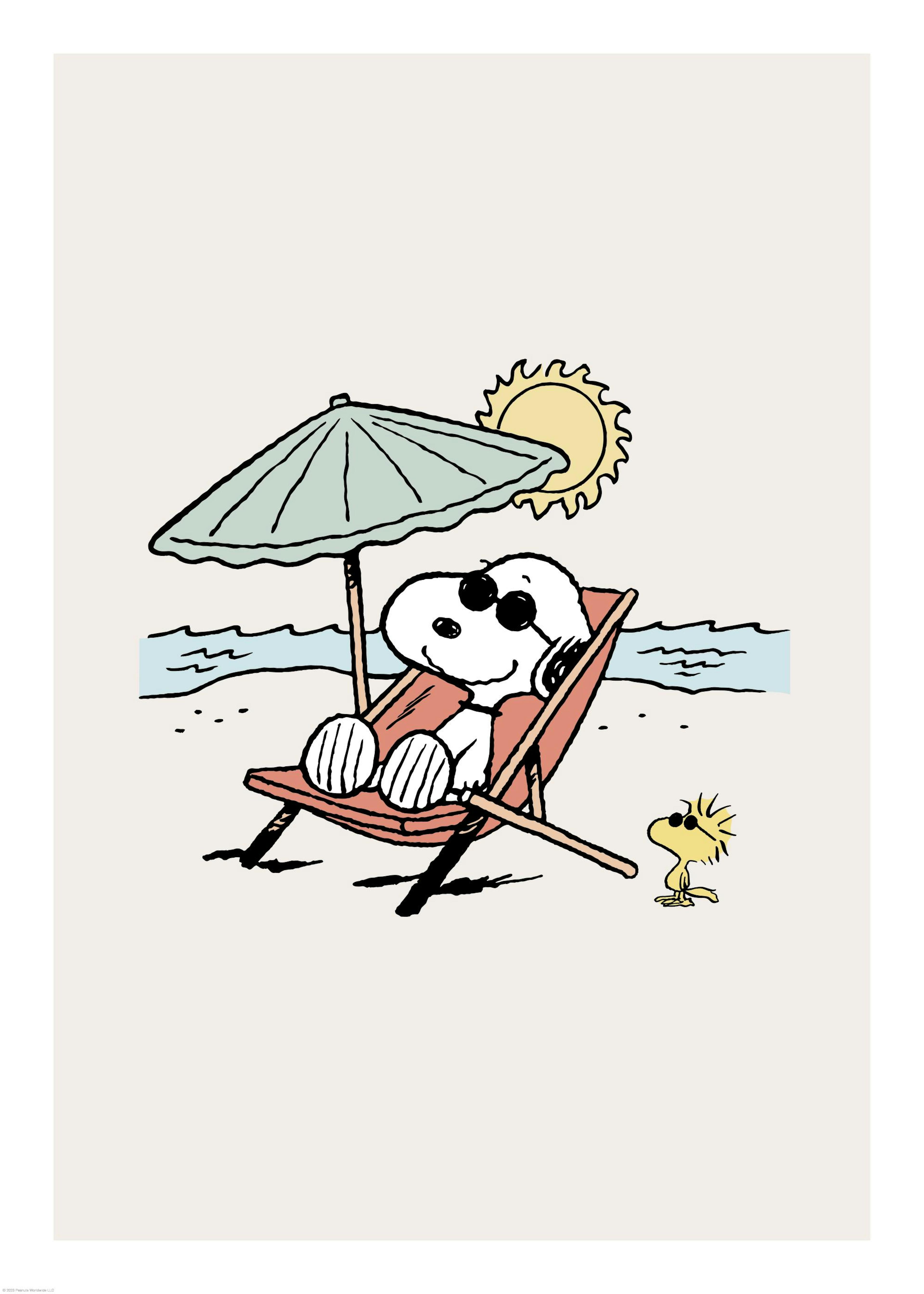 Snoopy on the Beach Poster 0