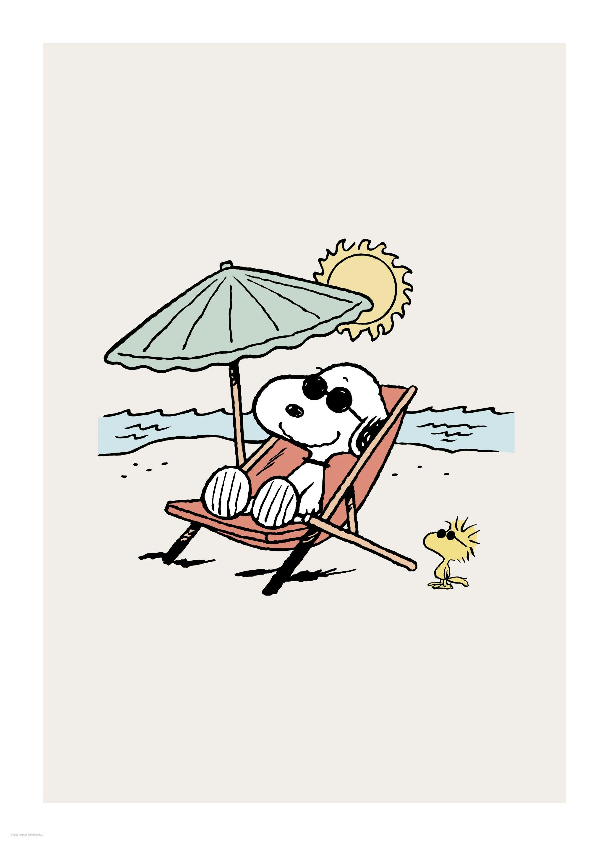 Snoopy on the Beach Poster (30x40 cm) - Poster Store
