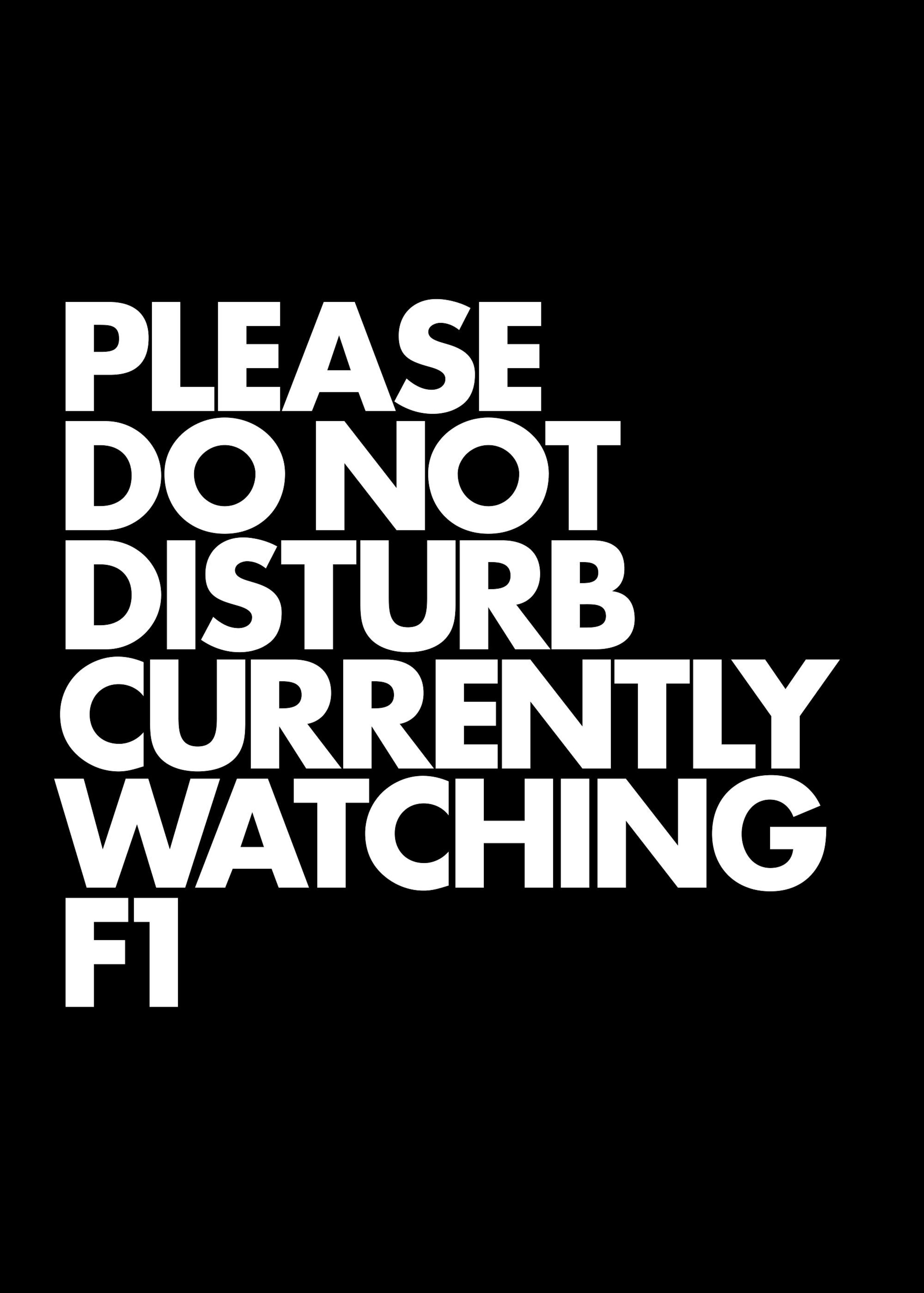 Currently Watching F1 Poster 0