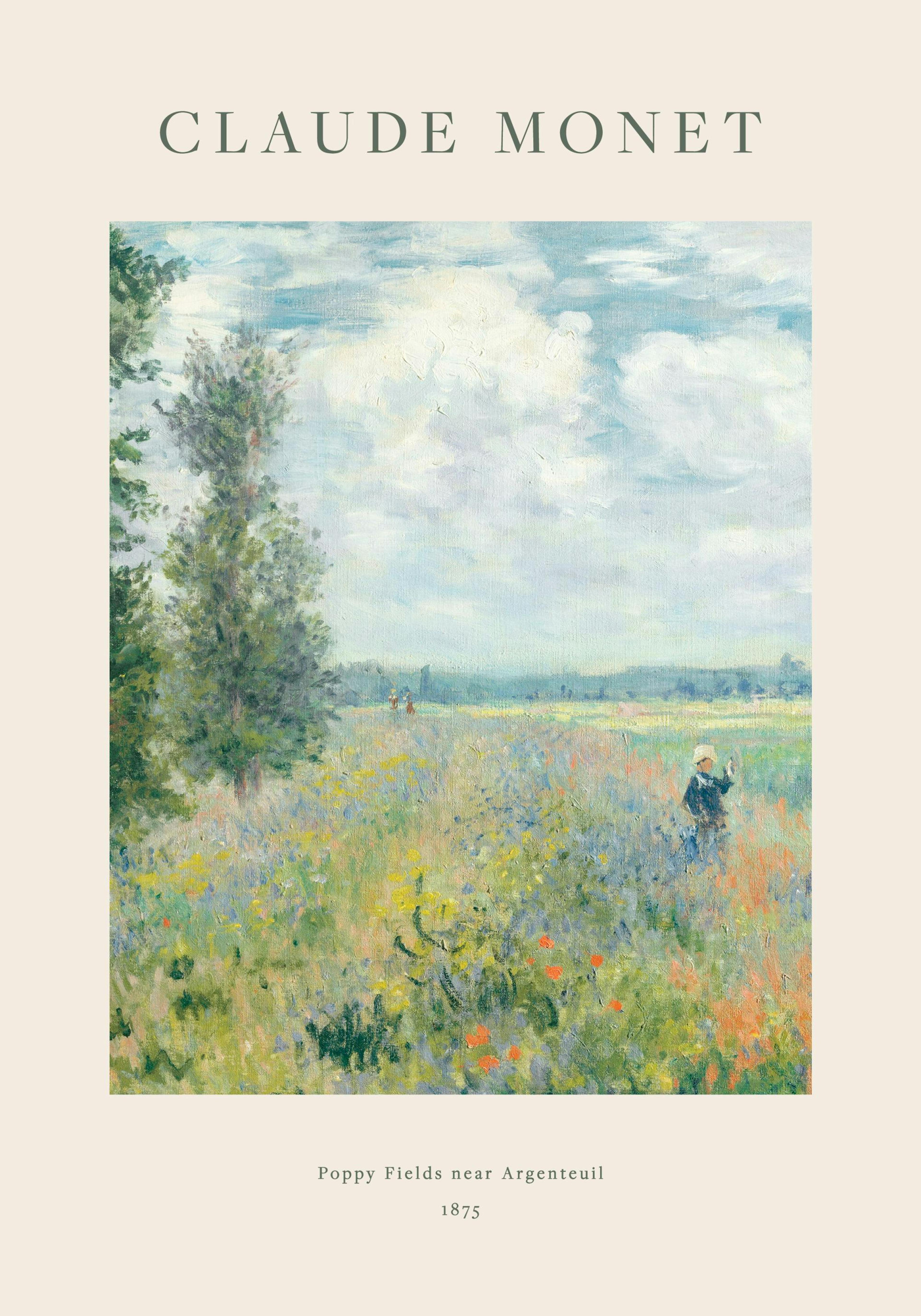 Monet - Poppy Fields near Argenteuil Poster thumbnail