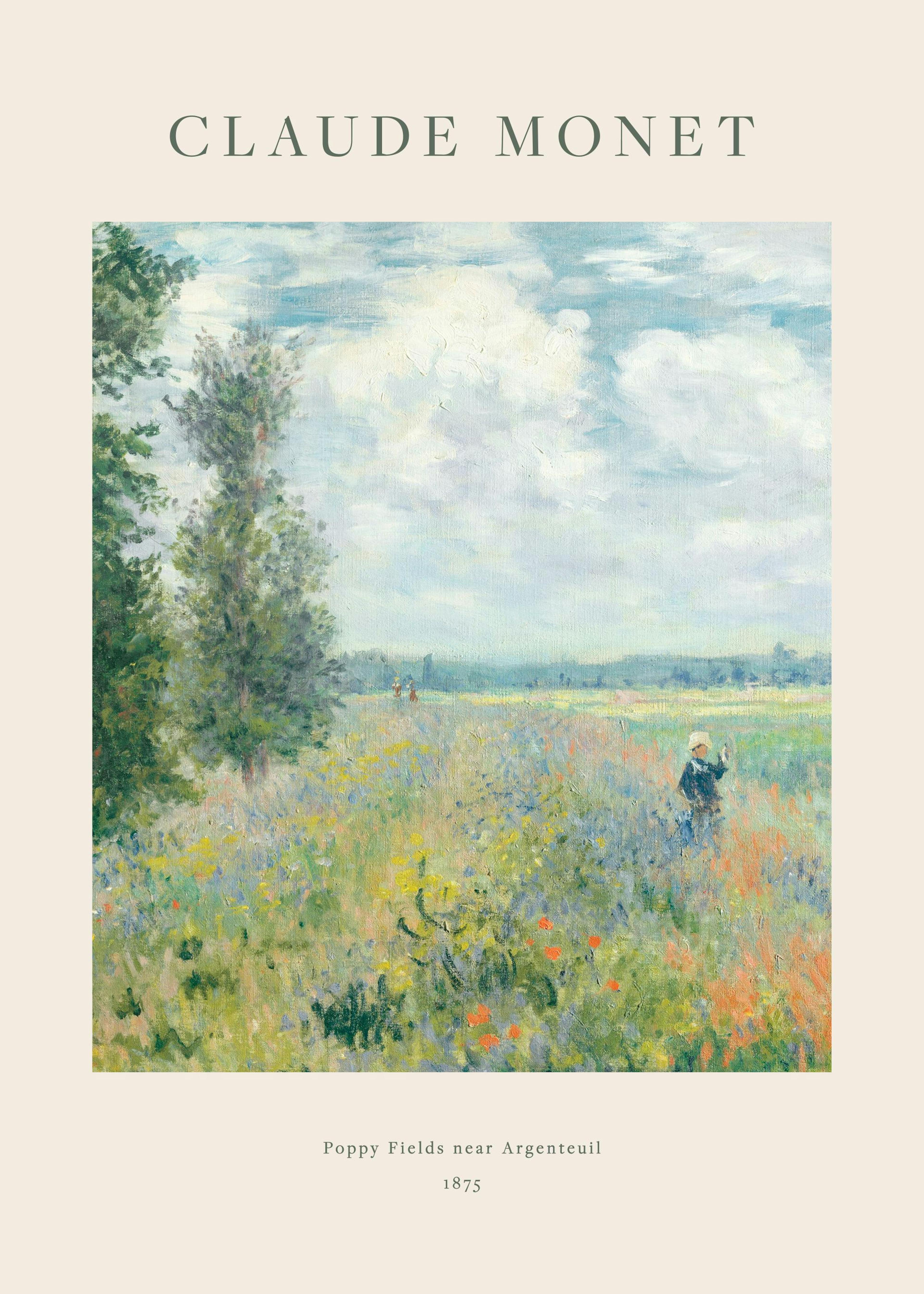 Monet - Poppy Fields near Argenteuil Poster 0