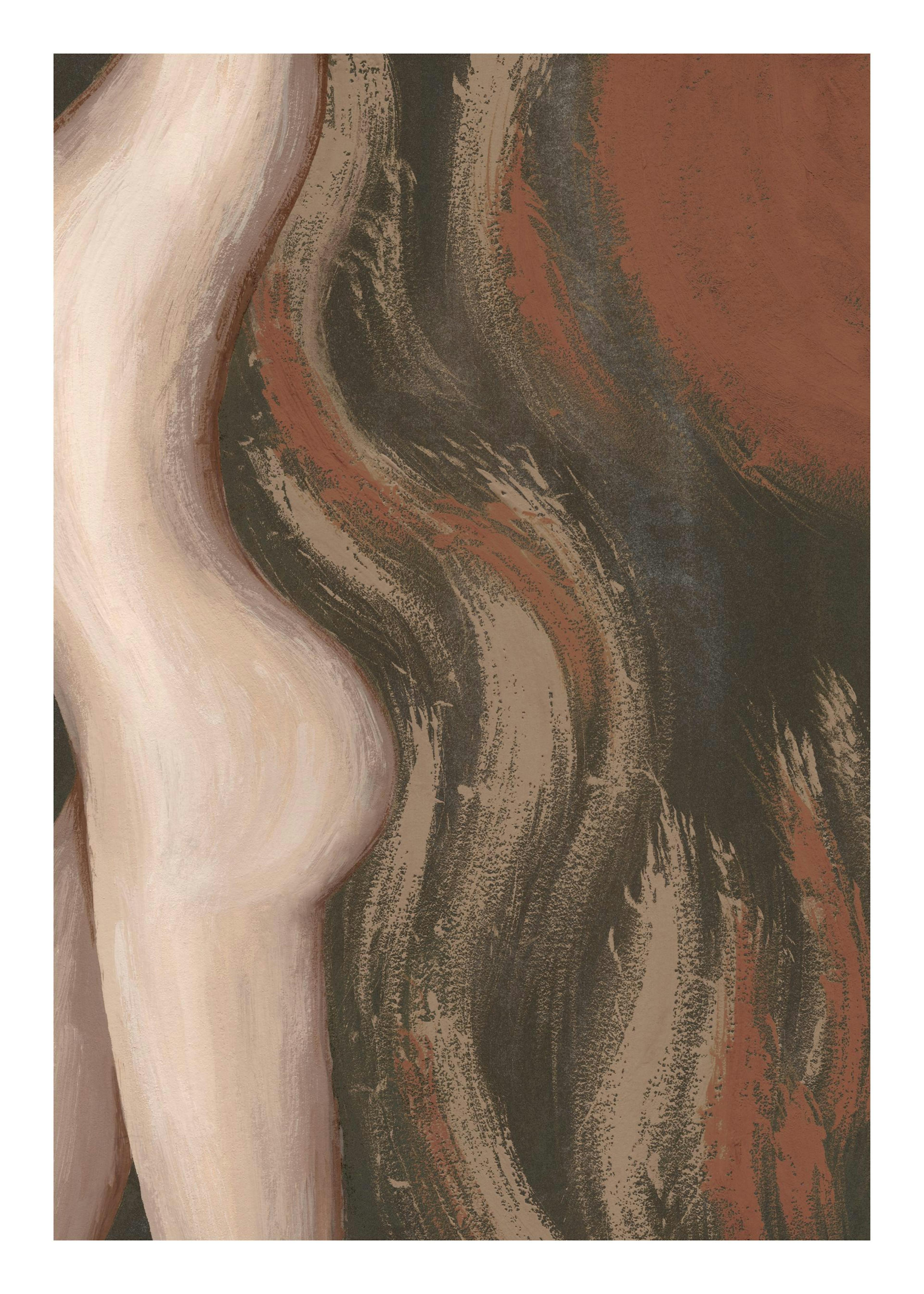Burnt Abstract Painting Poster thumbnail