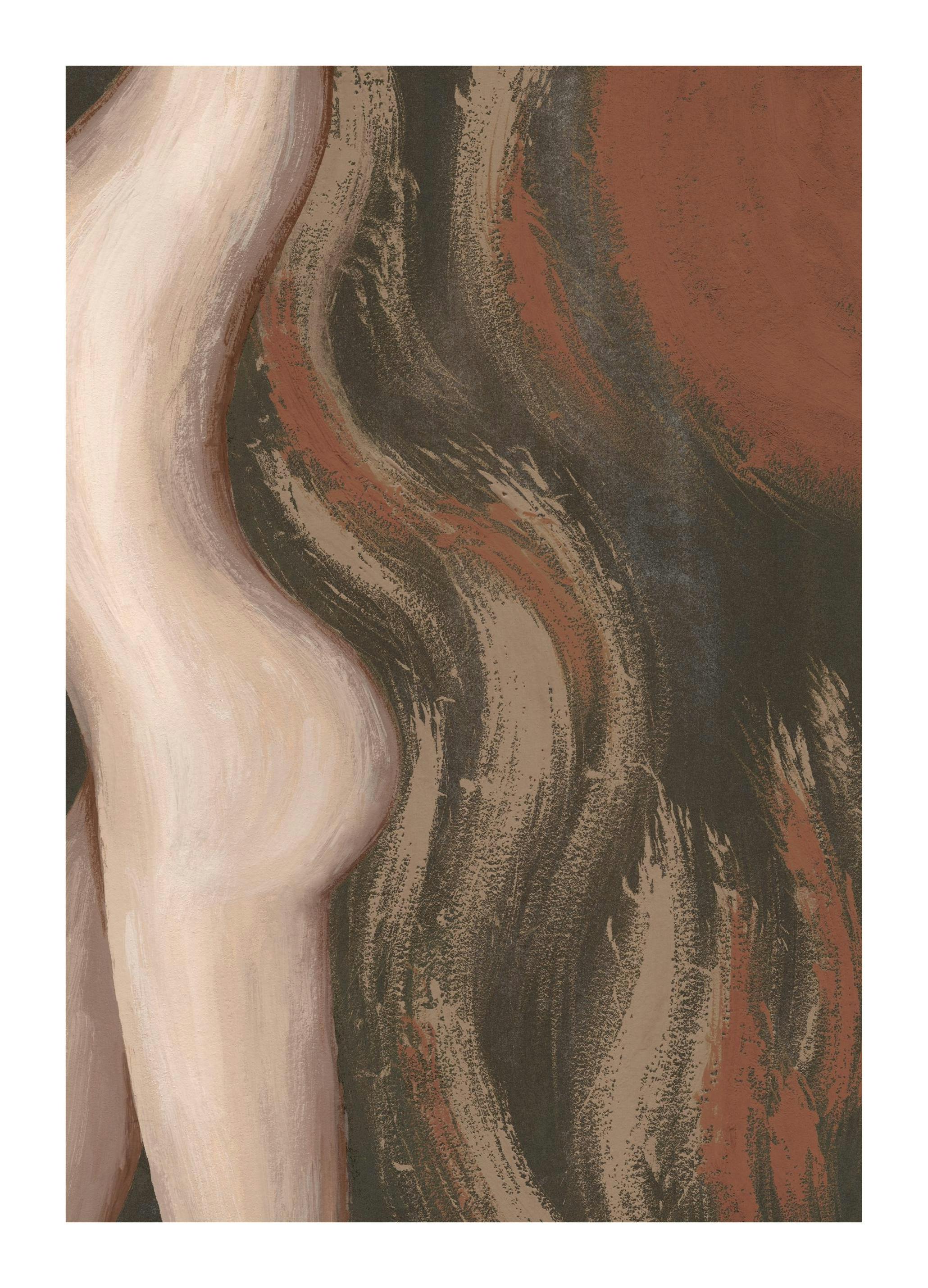 Bränd abstrakt målning poster (50x70 cm) - Poster Store