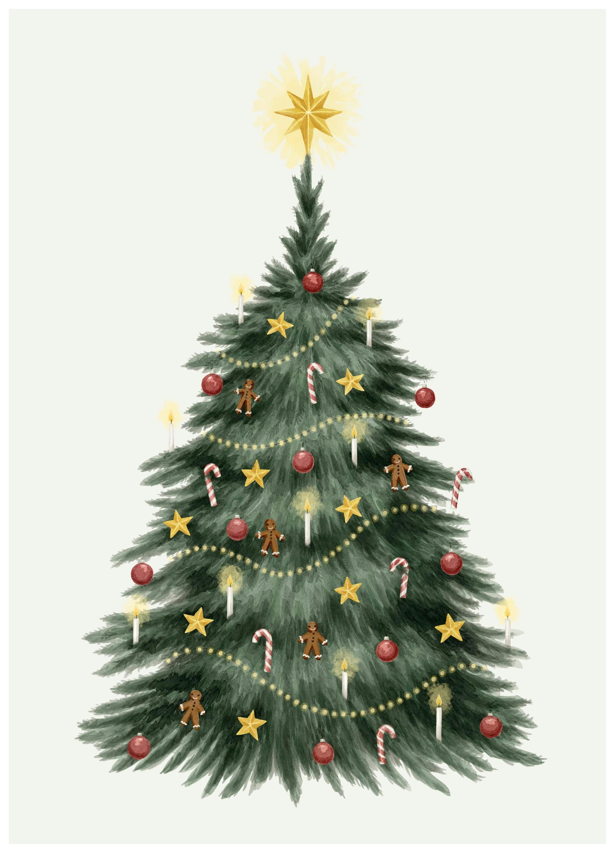 Kerstboom Poster (70x100 cm) - Poster Store