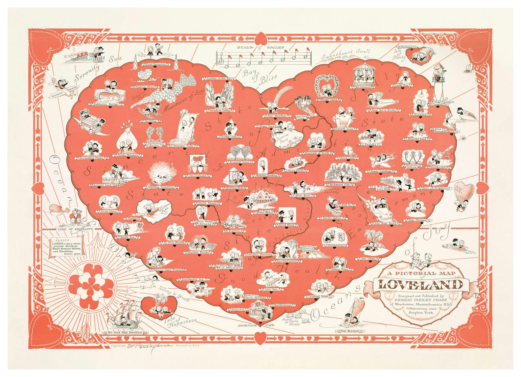Prints Loveland Map Poster (50x70 cm) - Poster Store