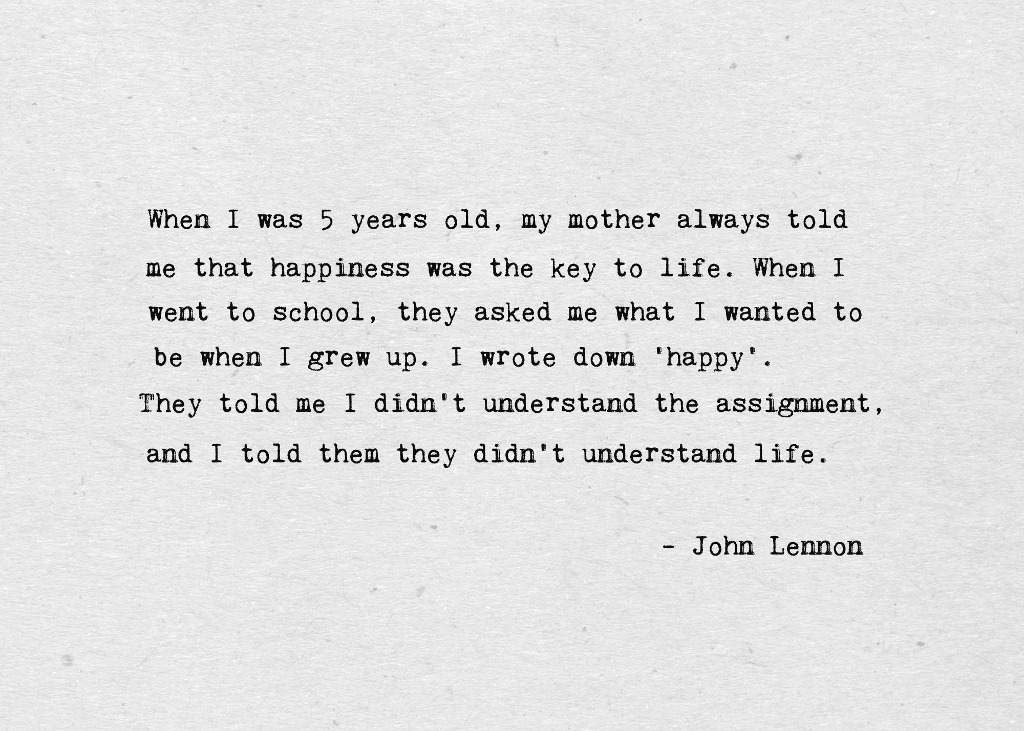 John Lennon Happy Poster 0