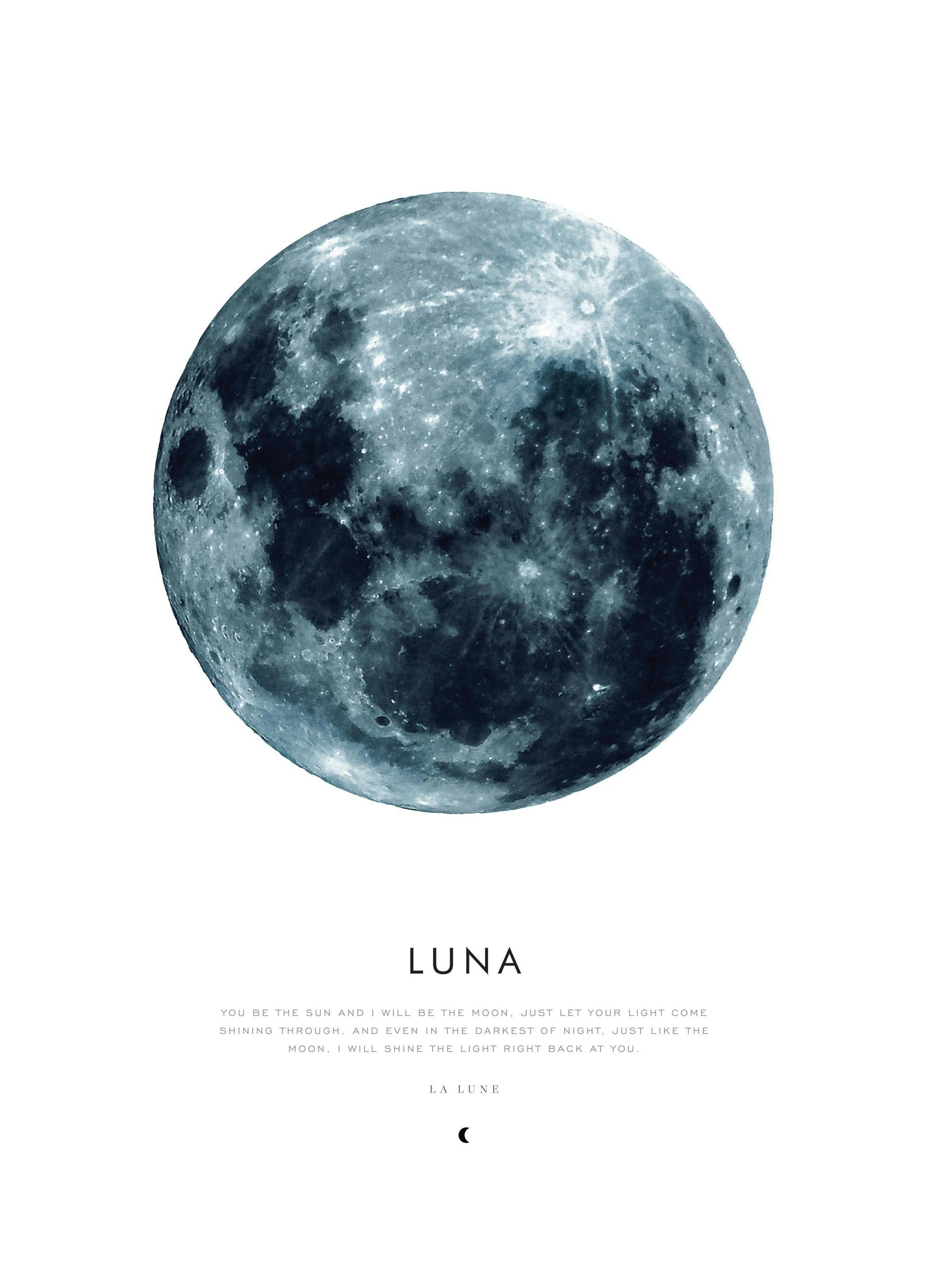 Plakat Luna (40x50 cm) - Poster Store