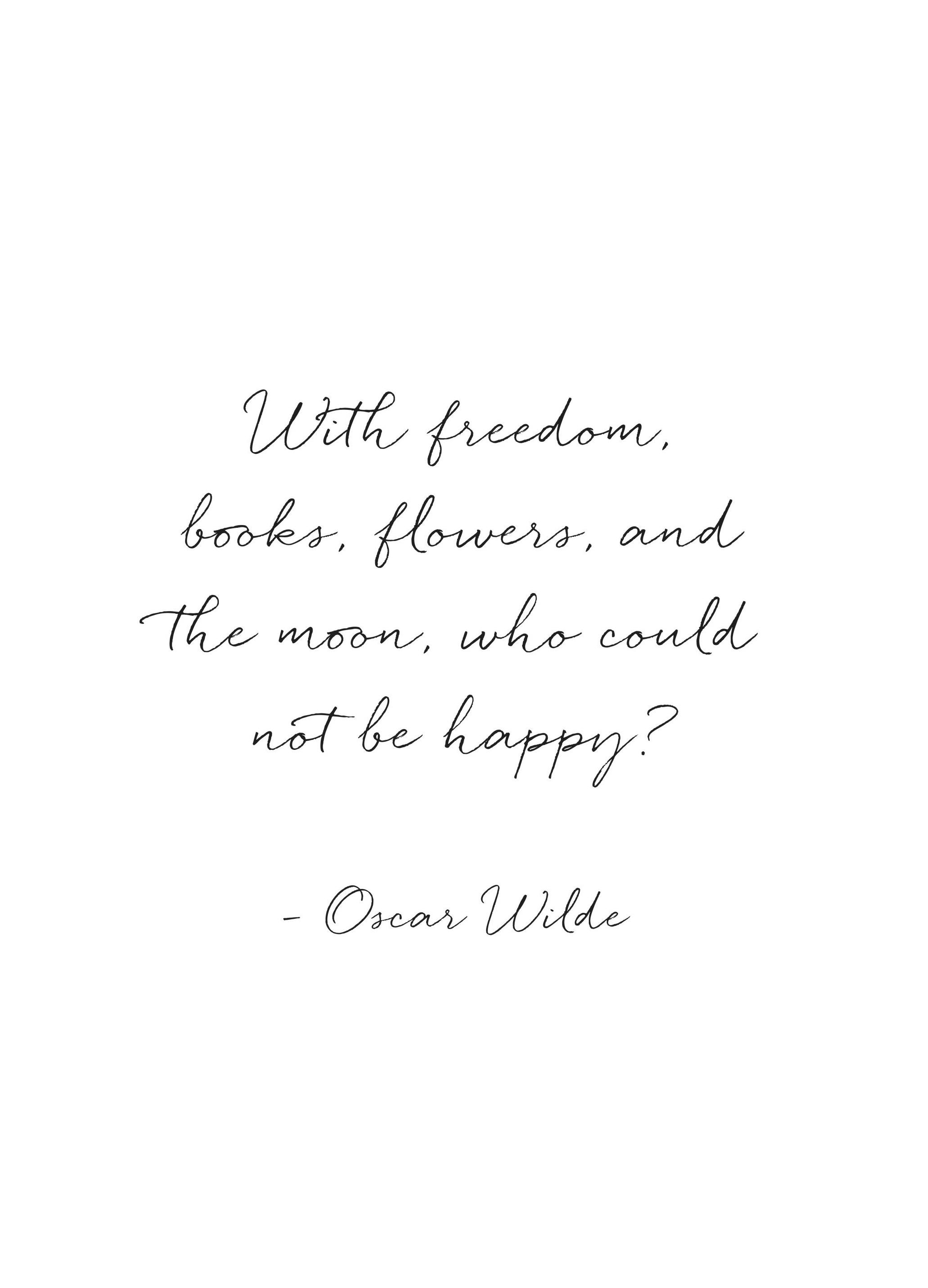 Oscar Wilde Happy Poster (30x40 cm) - Poster Store