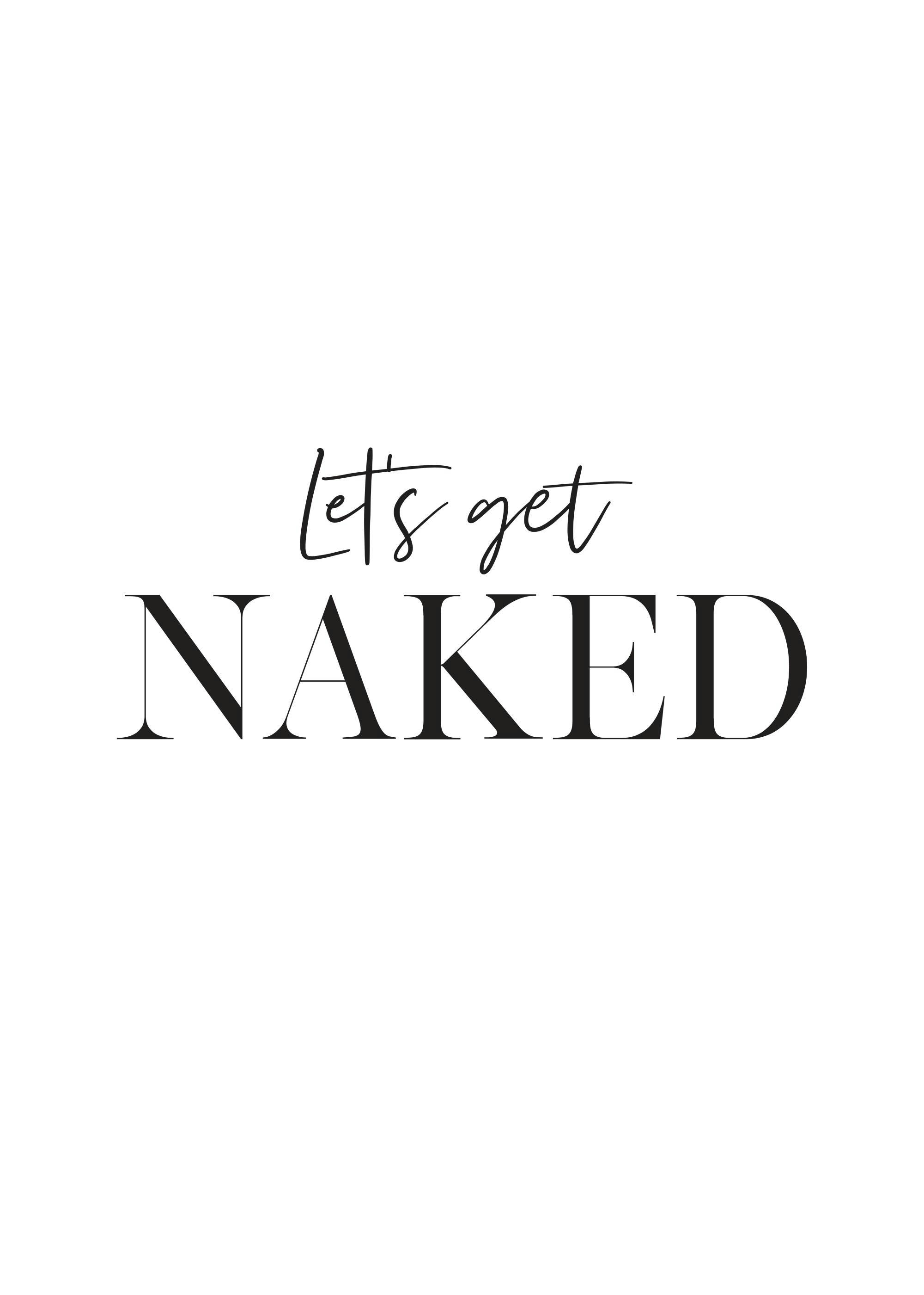 Let's Get Naked Plakat 0