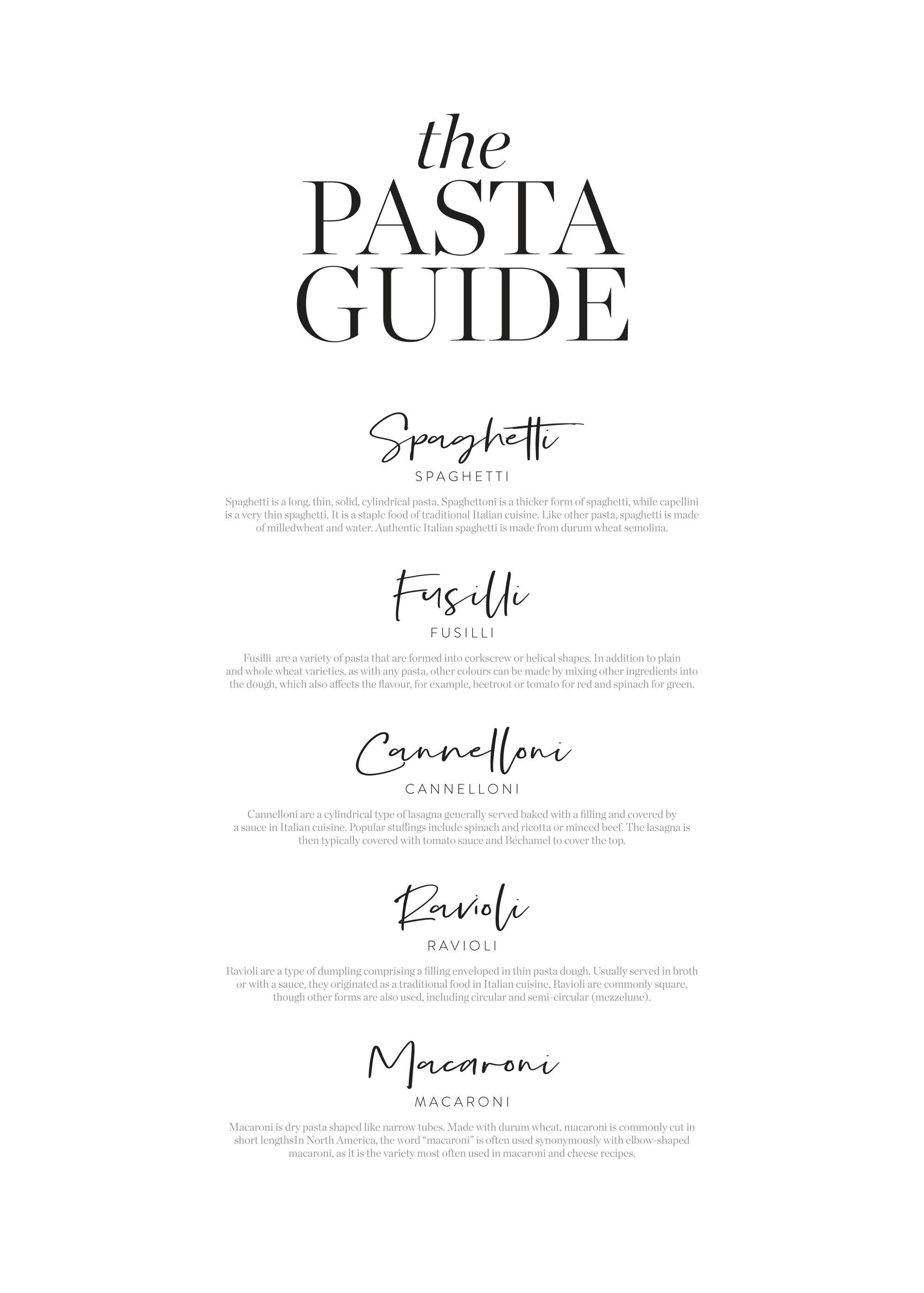 Pasta Guide Affiche 0