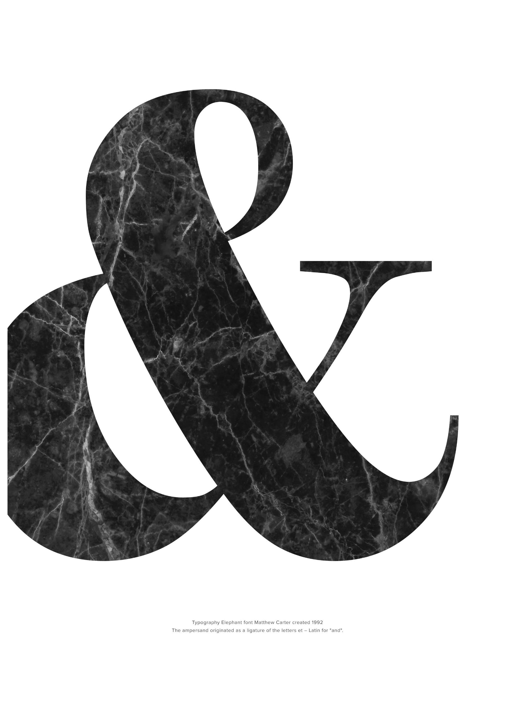 Ampersand & Marble Poster (21x30 cm) - Poster Store