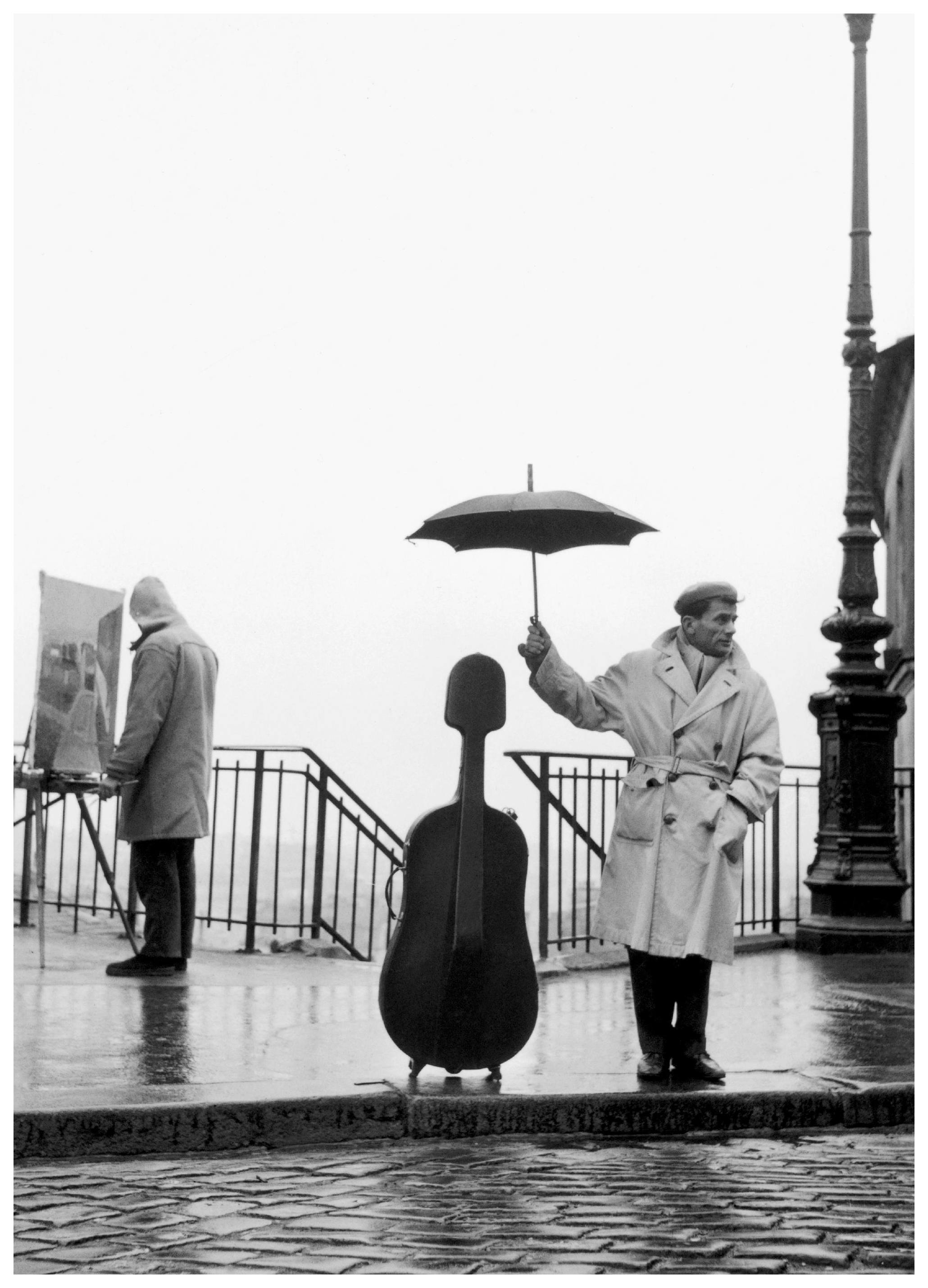 Musician Under The Rain Poster (21x30 cm) - Poster Store