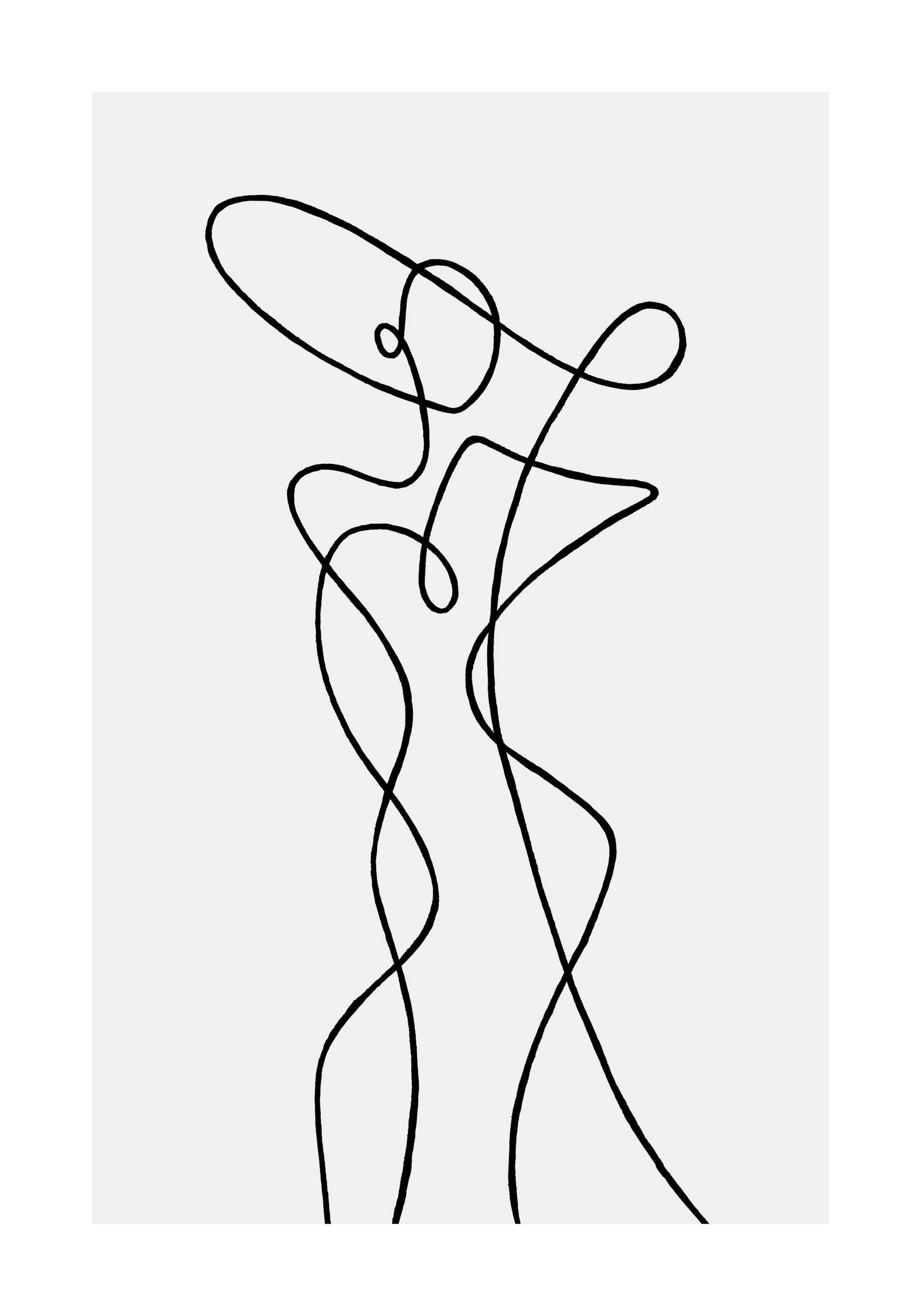 Line Art Figure No1 Poster 0