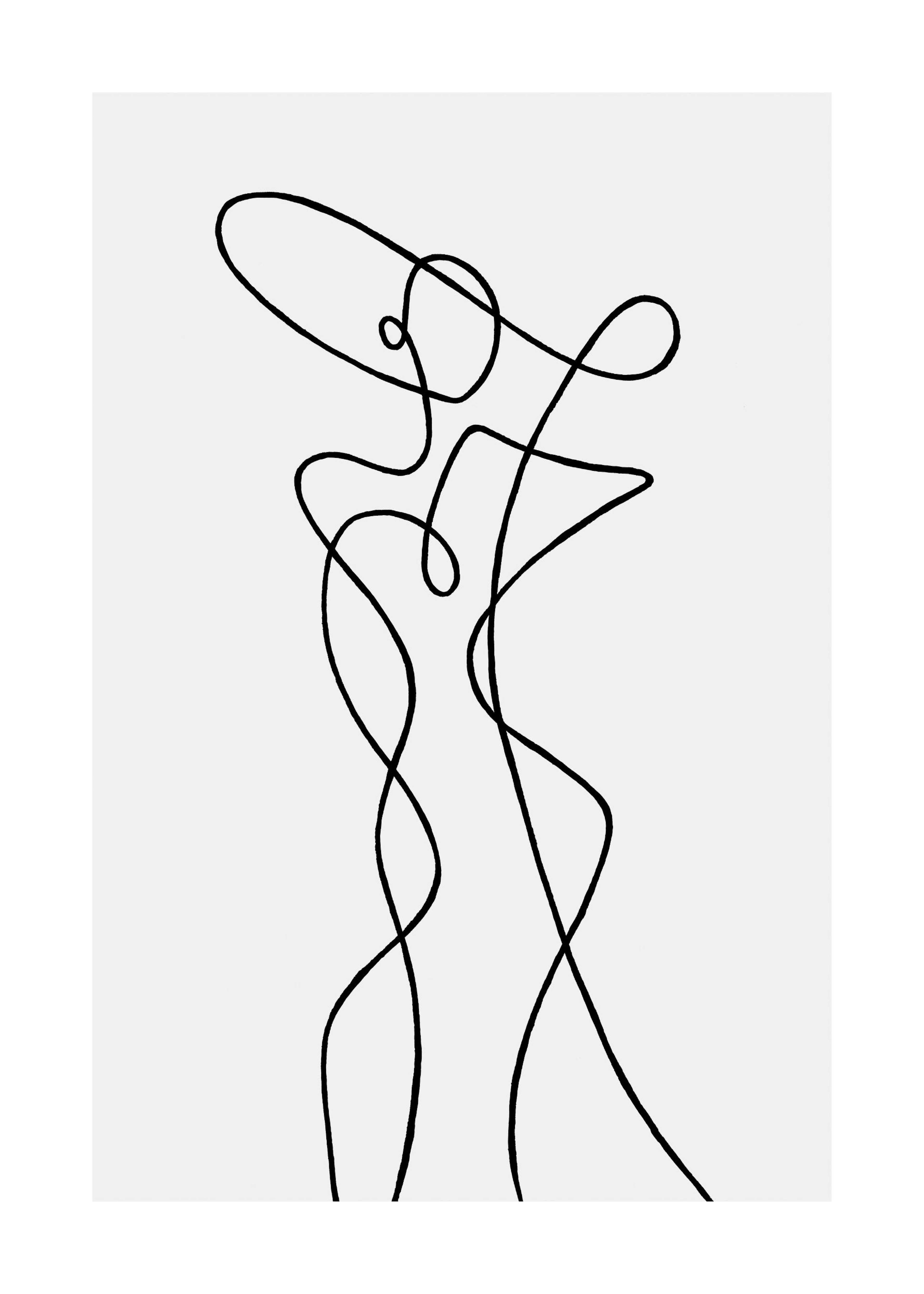 Poster artă din linii figura 1 0