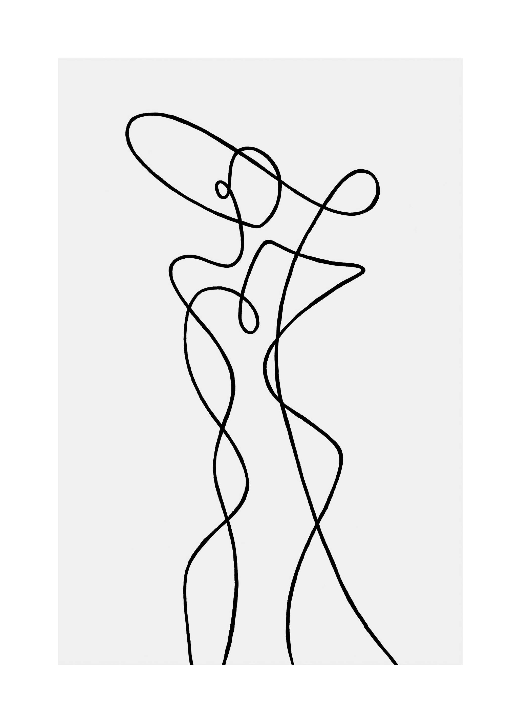Line Art Figure No1 Poster (21x30 cm) - Poster Store