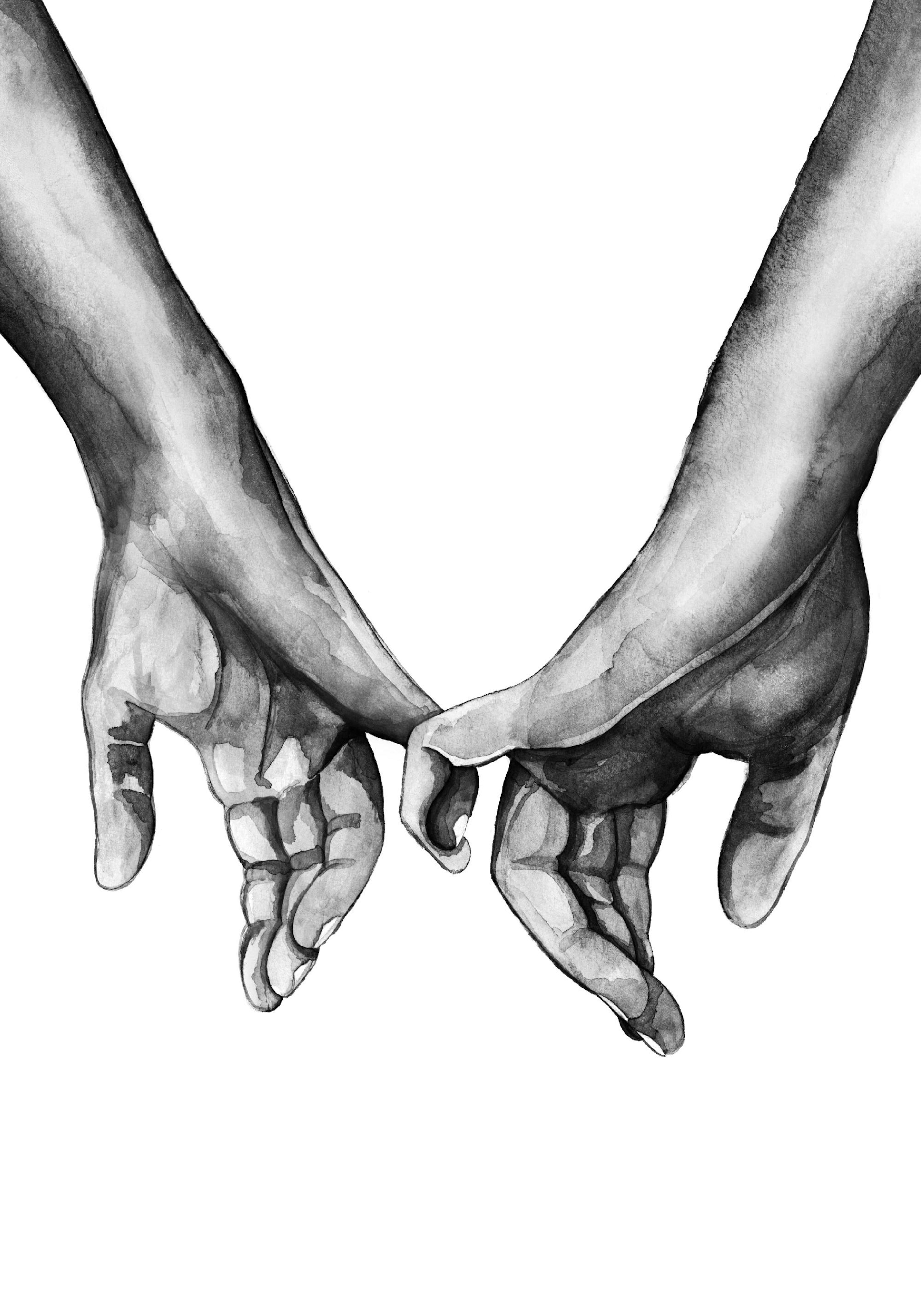 Watercolour Hands Poster thumbnail