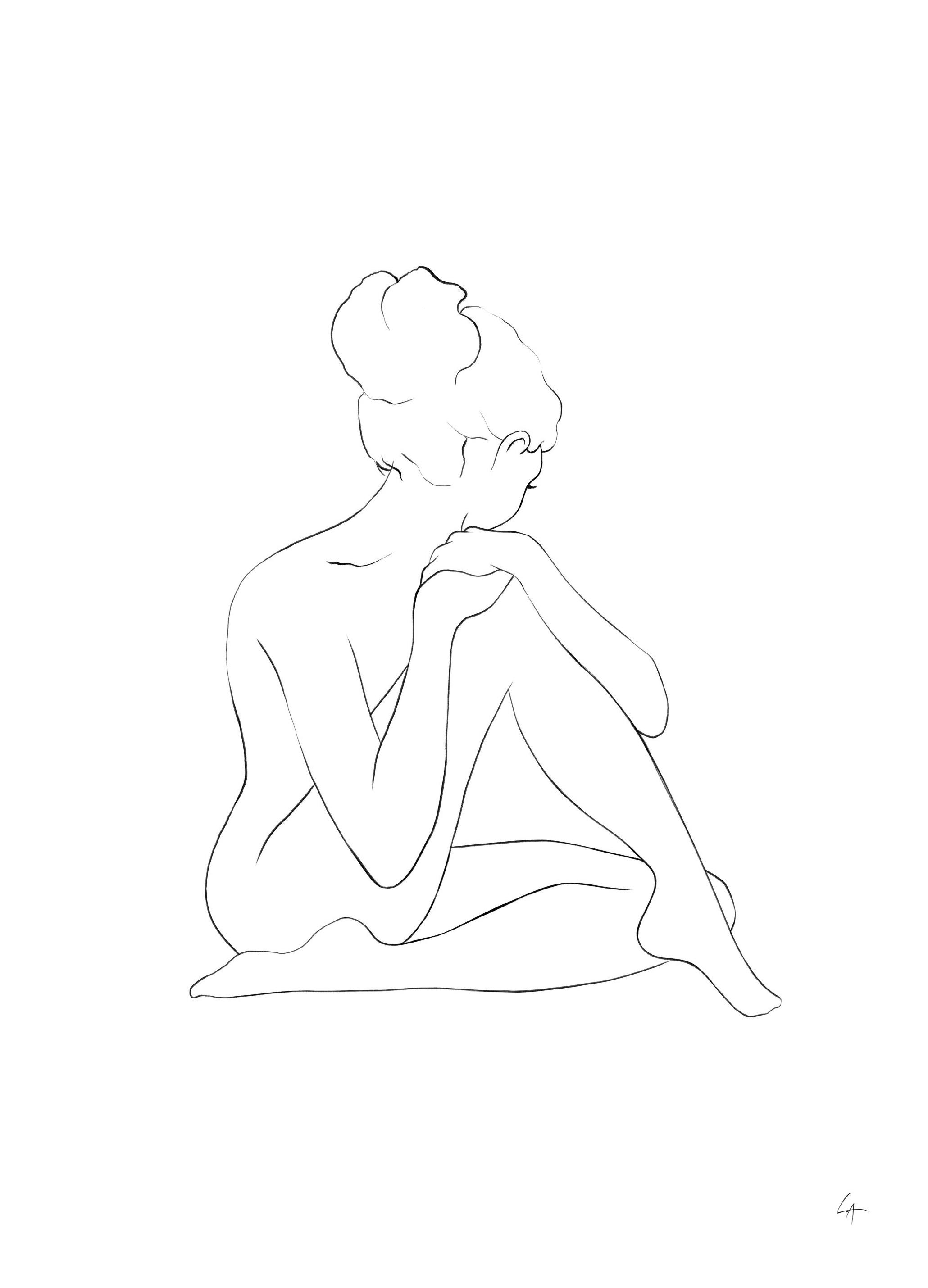 Nude Sketch Poster (30x40 cm) - Poster Store