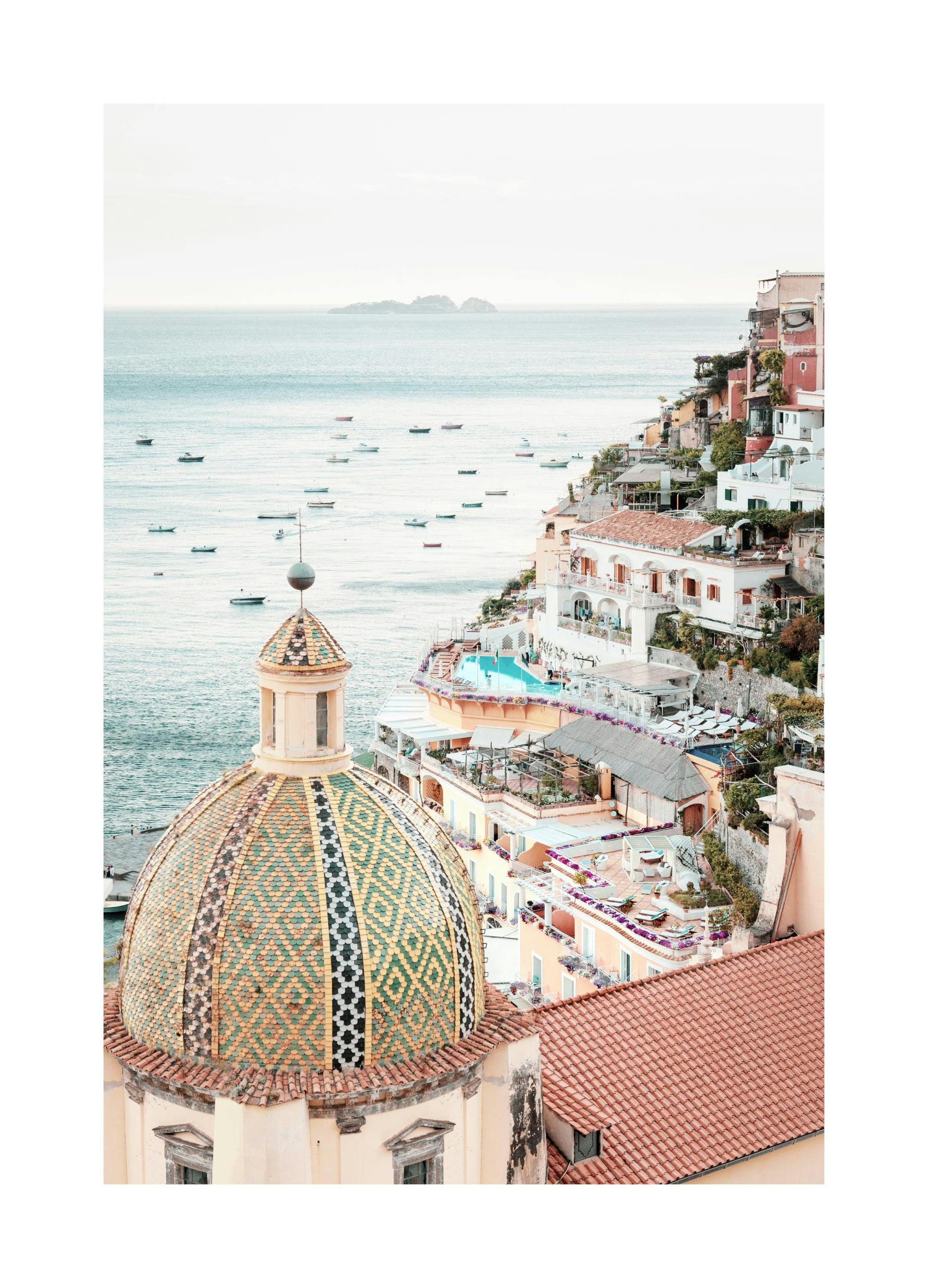 Amalfi Sjøsiden Plakat (21x30 cm) - Poster Store