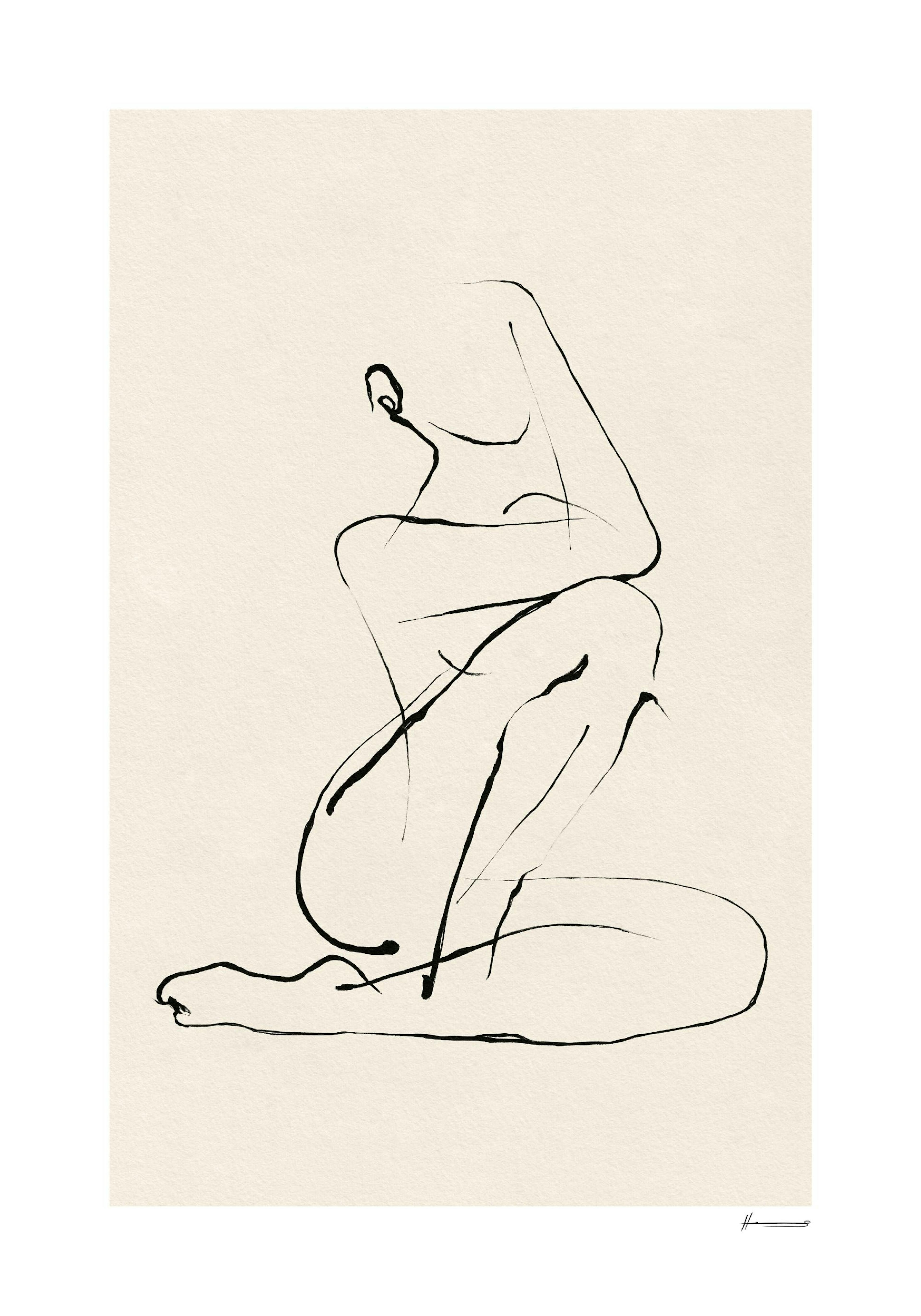 Female Line Art Poster thumbnail