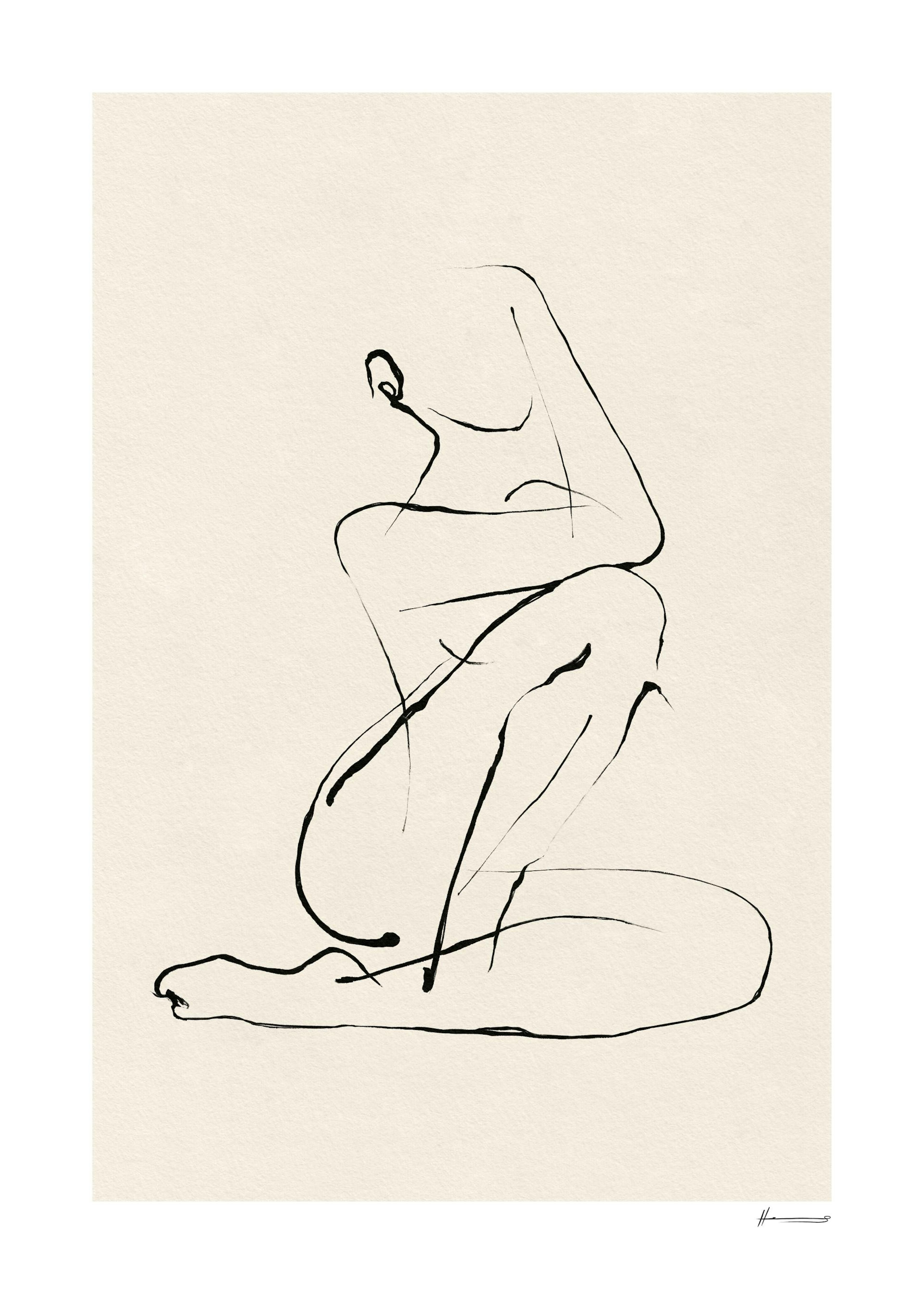 Arte lineal femenino Póster 0