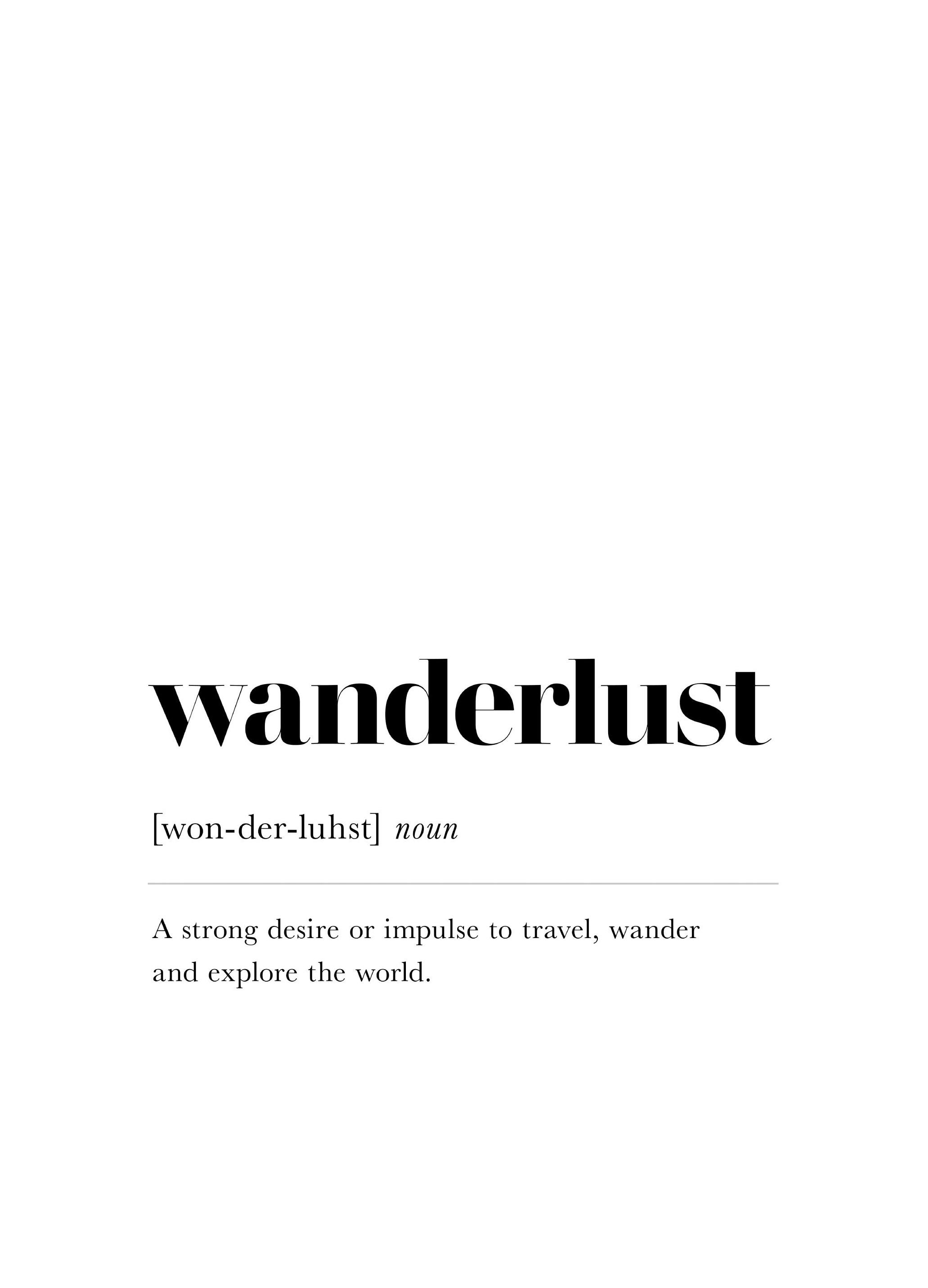 Plakat Wanderlust (50x70 cm) - Poster Store