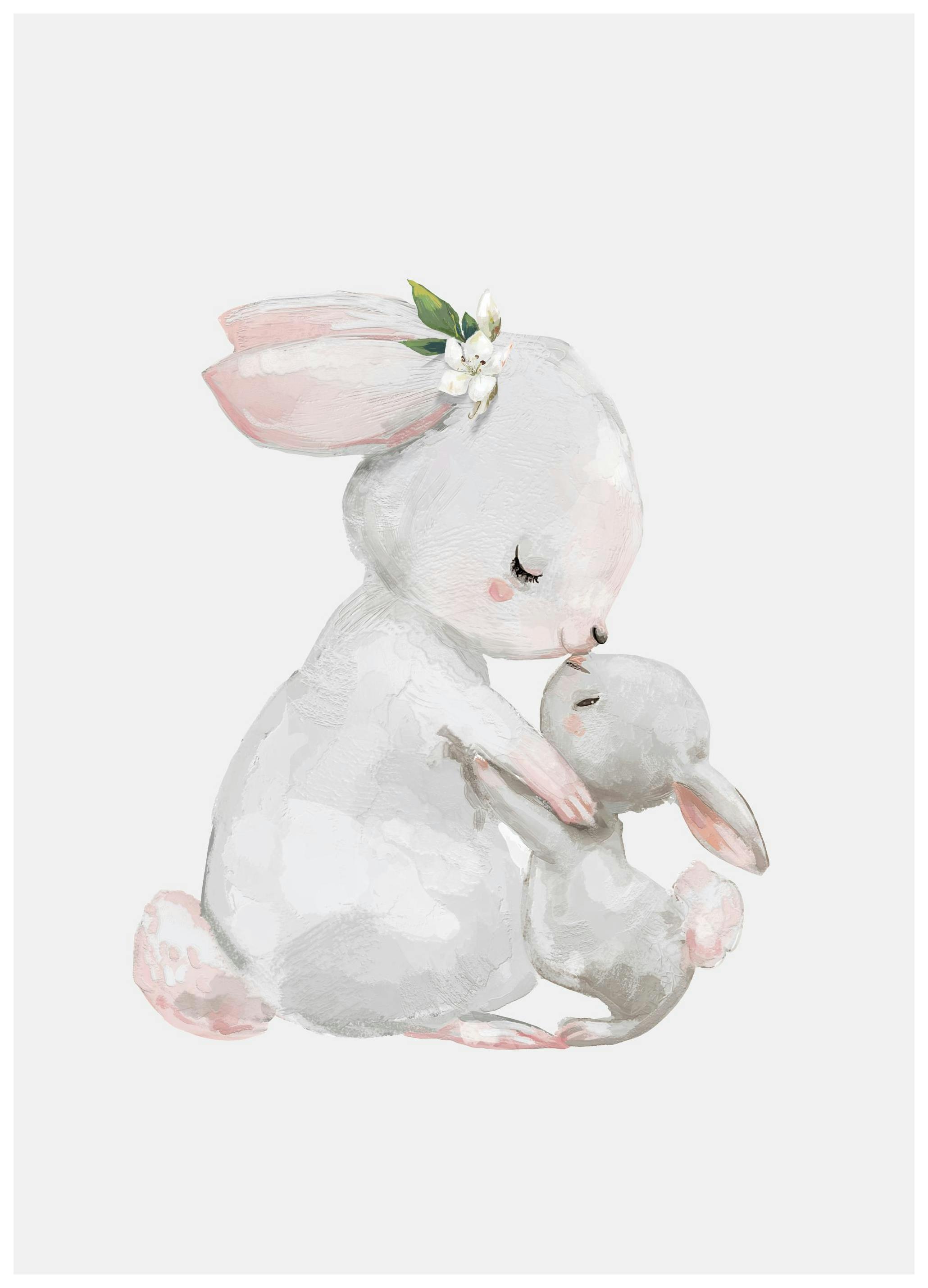 Kaninchen Umarmung Poster (40x50 cm) - Poster Store