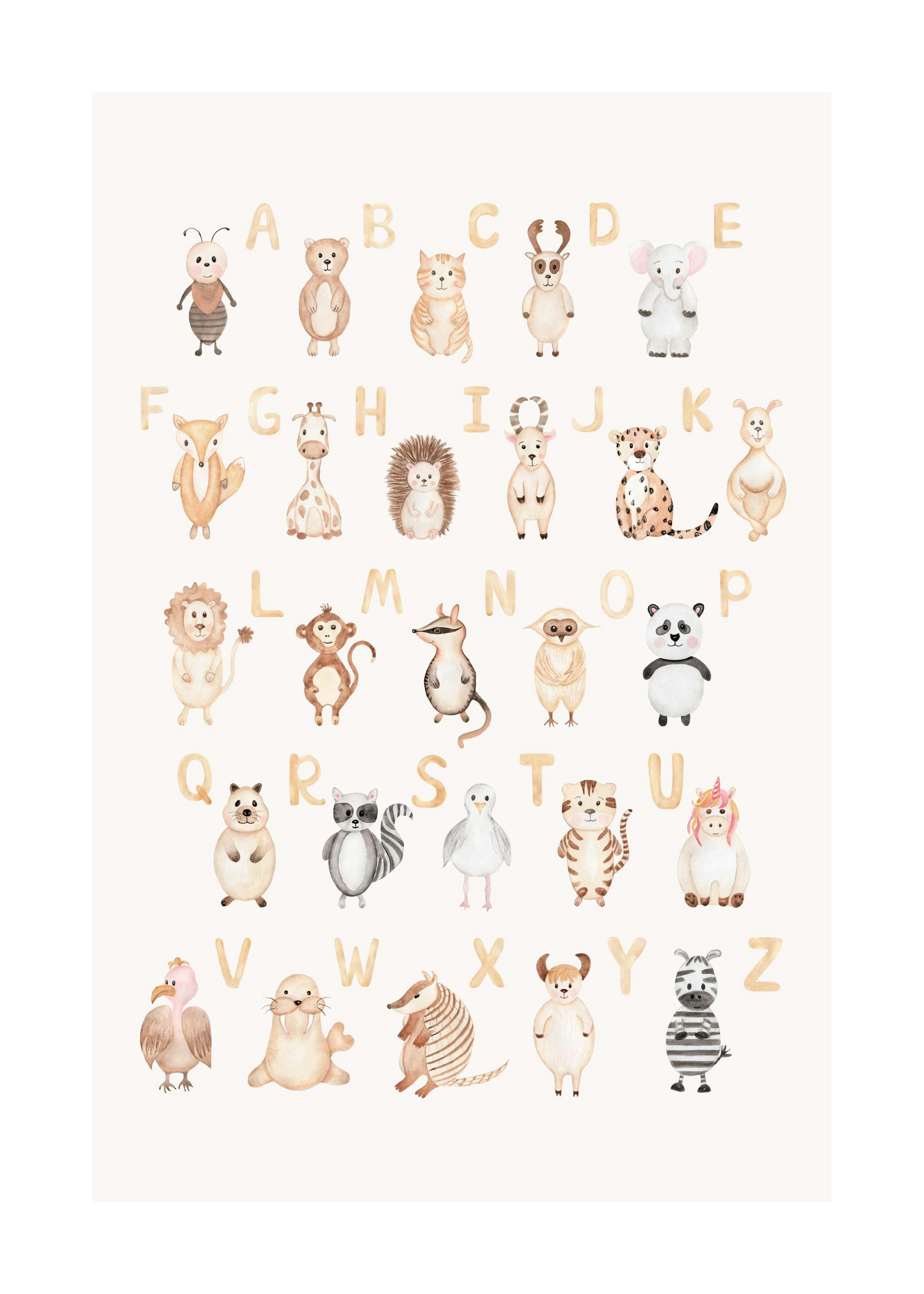 Animal Letters Poster 0