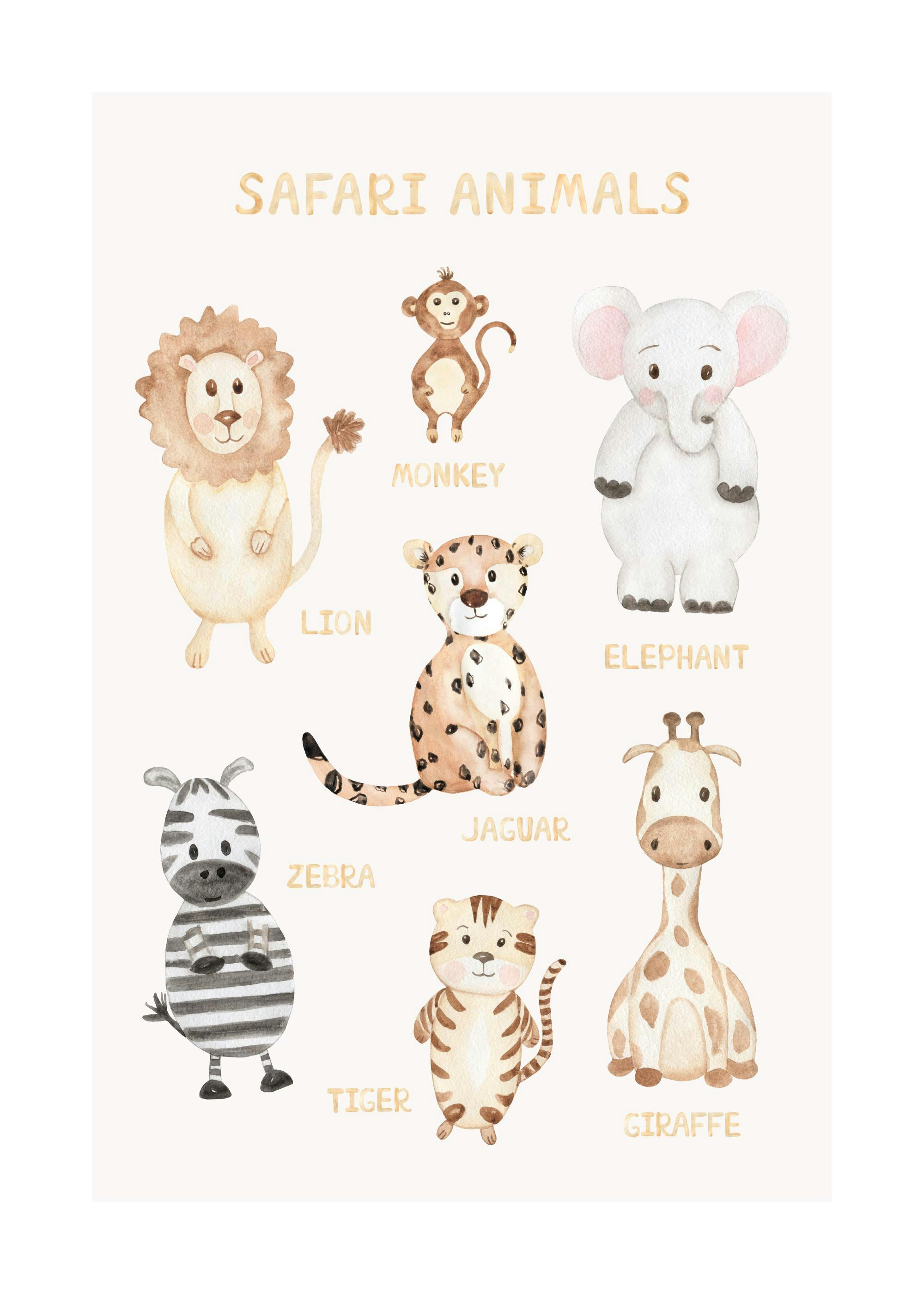 Safari Animals Poster 0