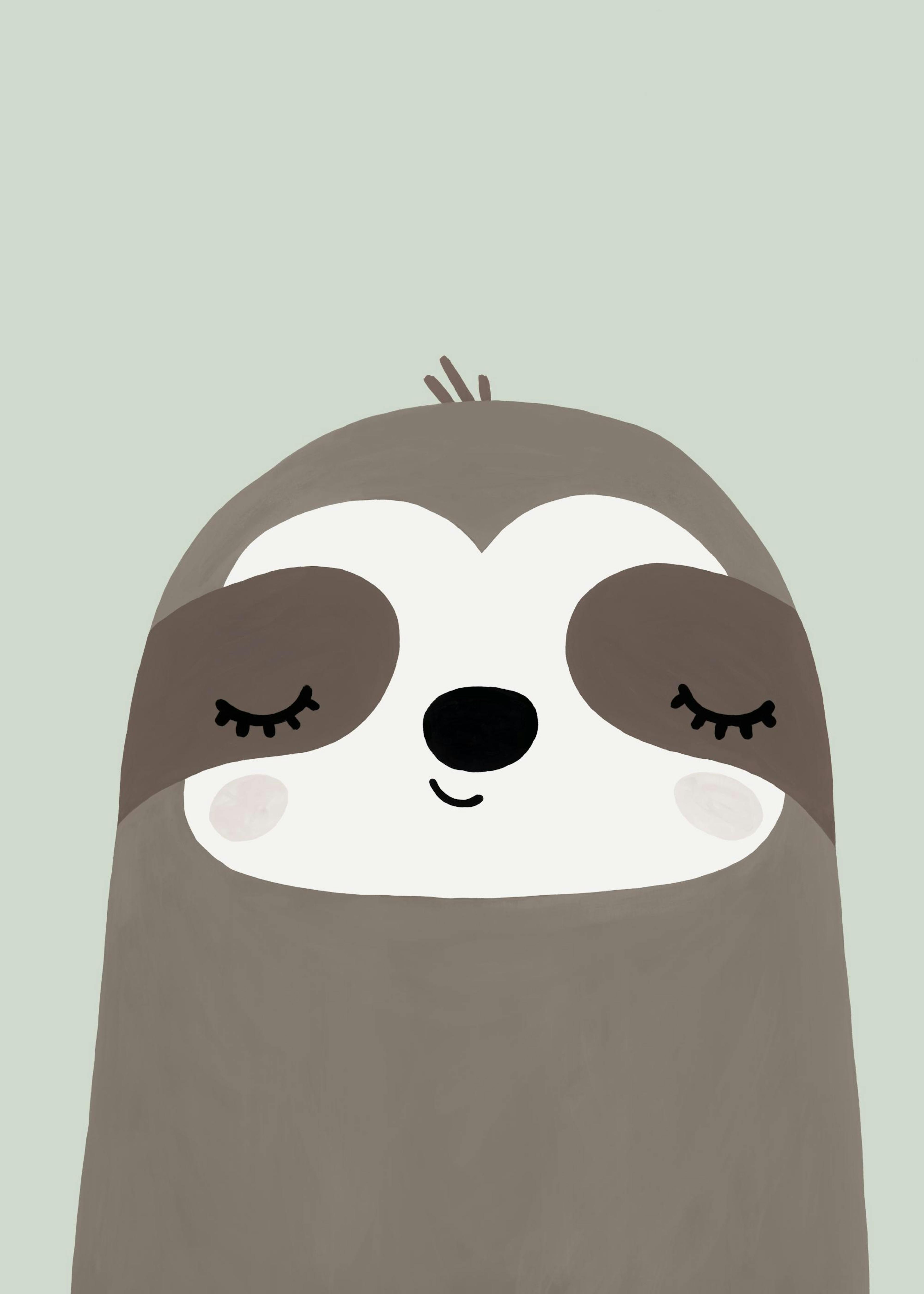 Cute Sloth Poster 0