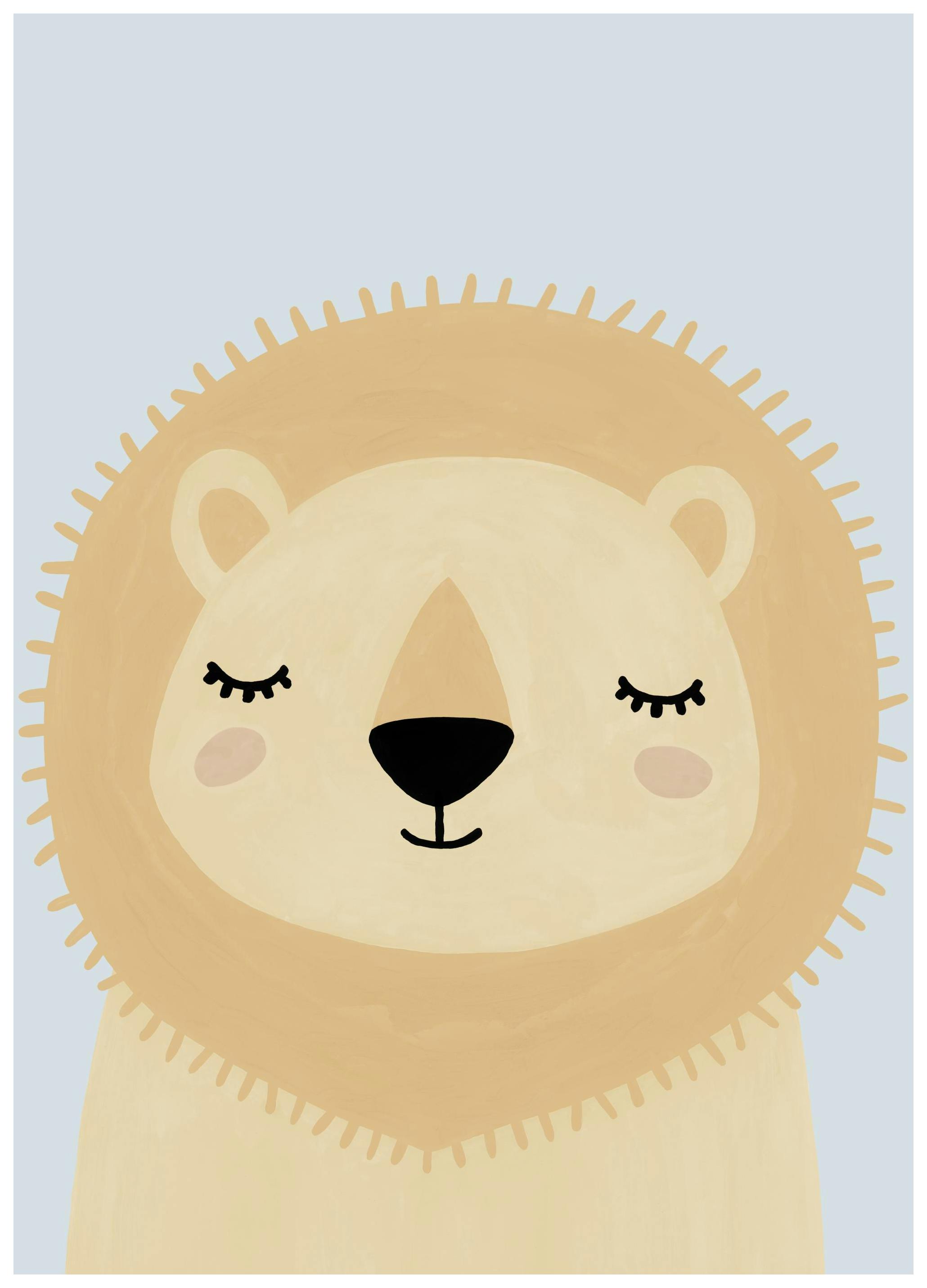 Lieve Leeuw Poster (21x30 cm) - Poster Store