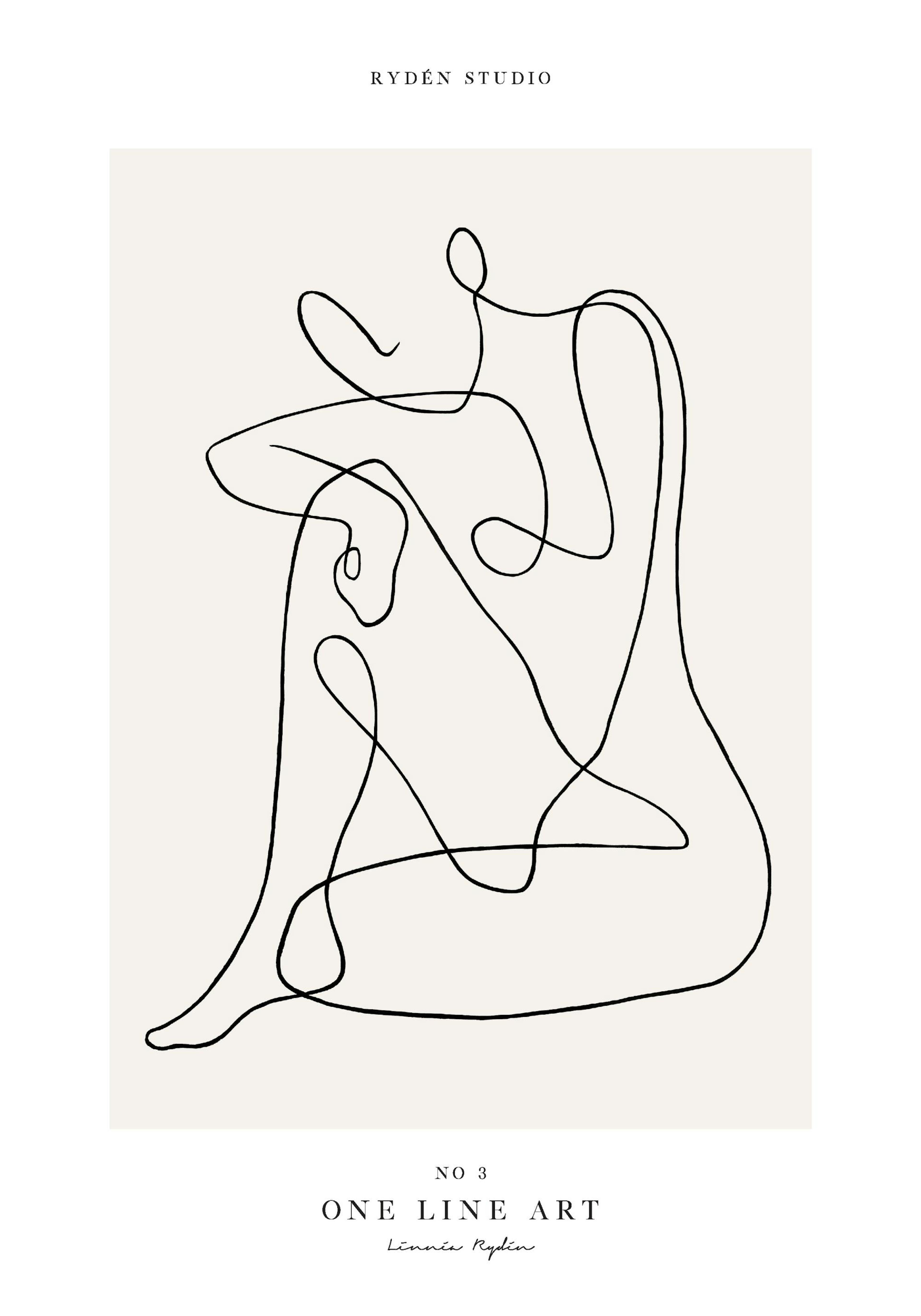 One Line Art No 3 Poster thumbnail