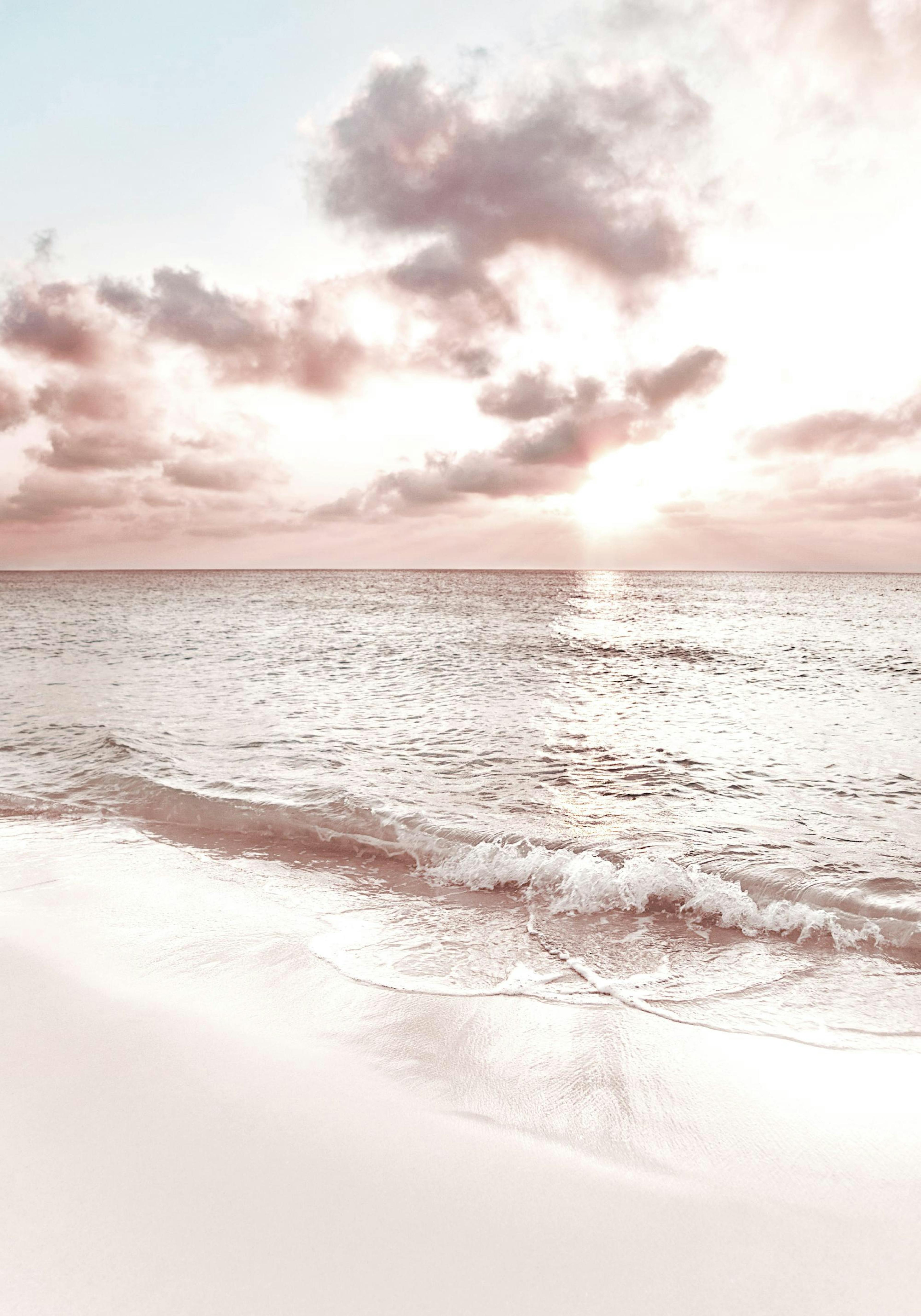 Coucher de Soleil Couleur Pêche Poster thumbnail