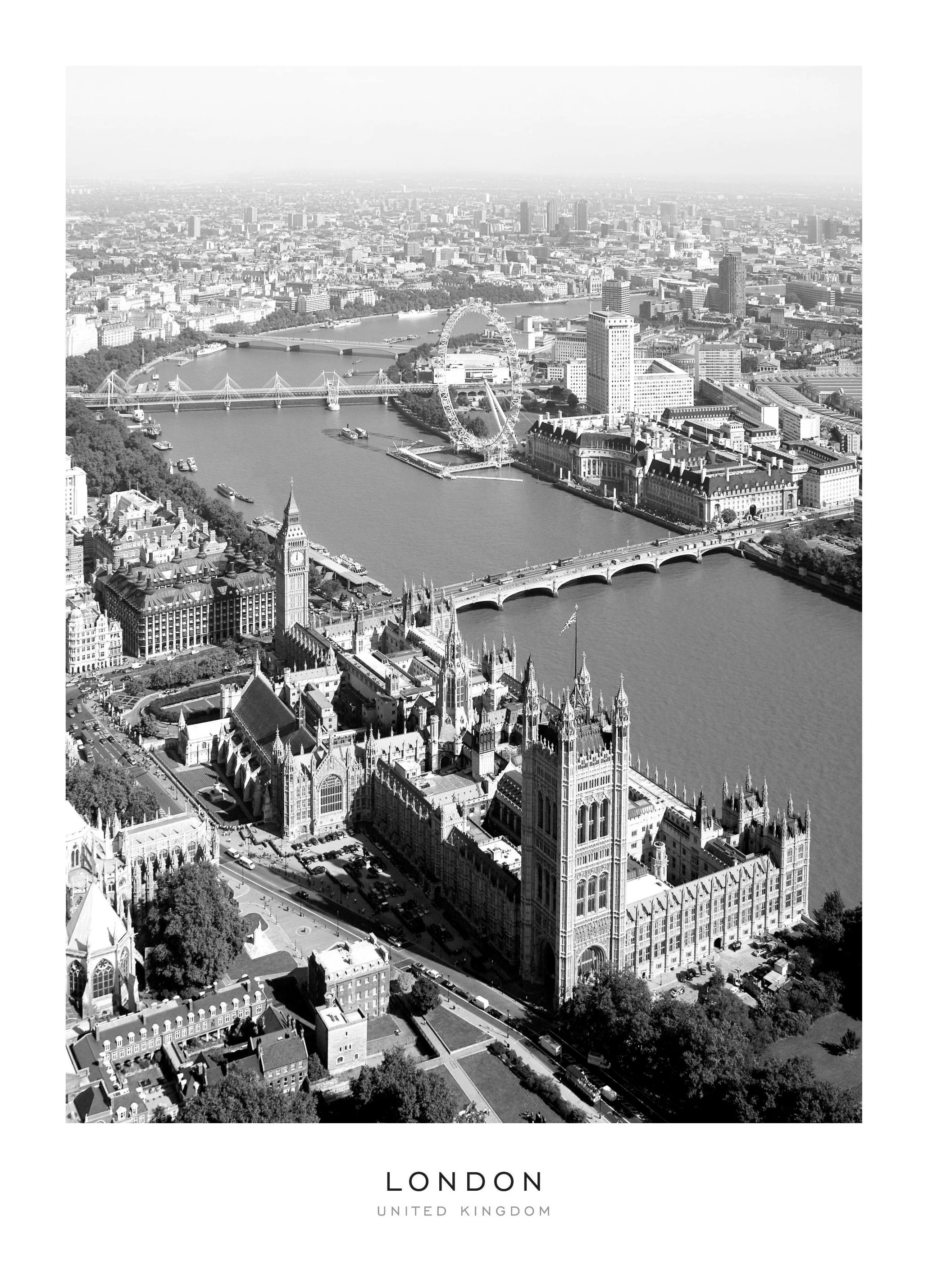 London uitzicht poster (50x70 cm) - Poster Store