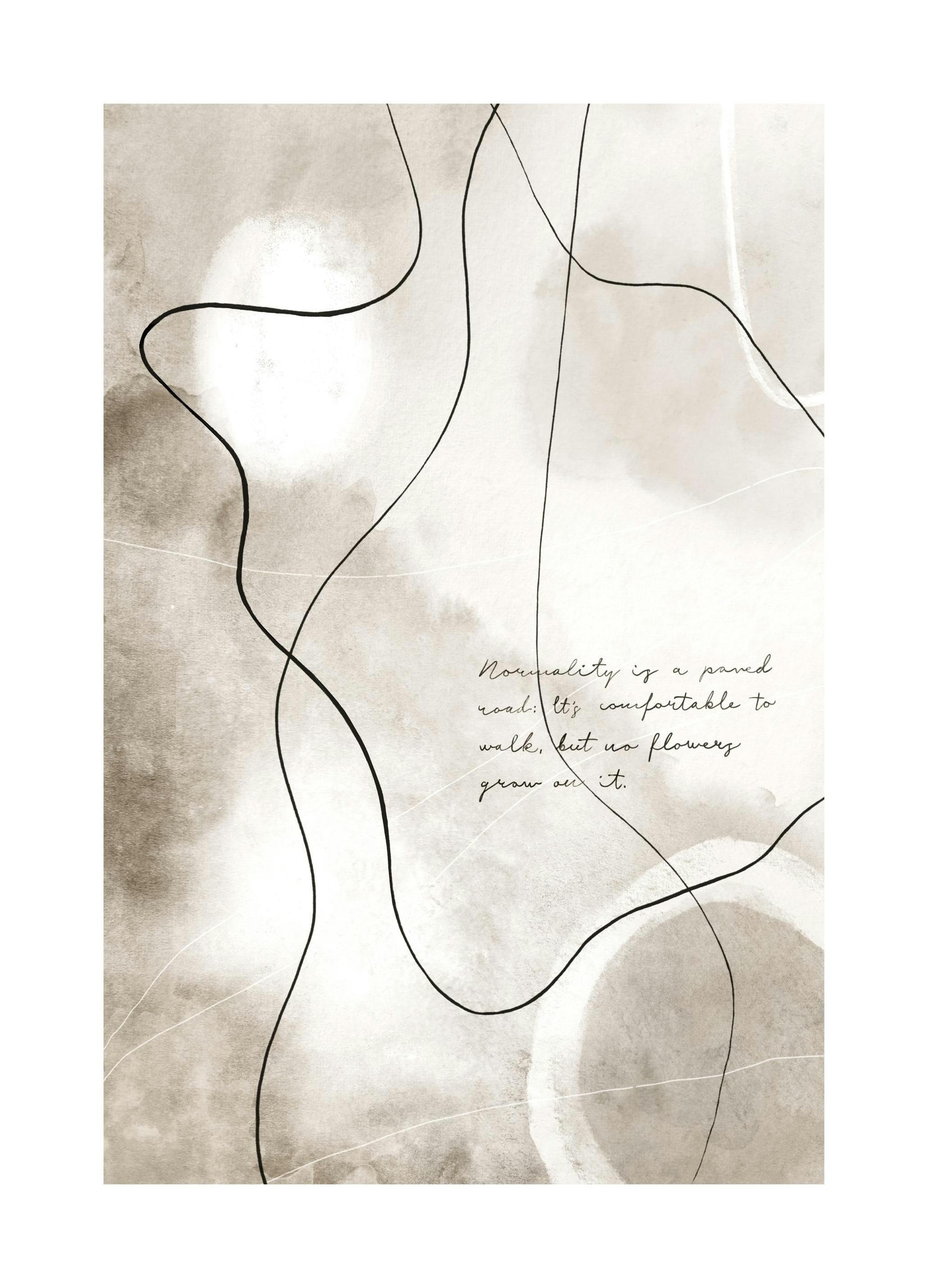 Abstracte kunst Poster Nr 1 (40x50 cm) - Poster Store