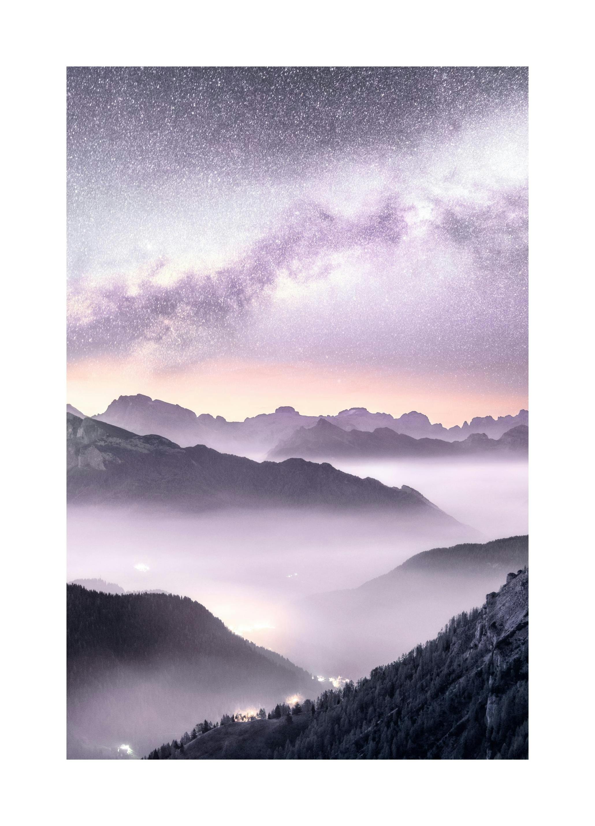 Mistige nacht poster (21x30 cm) - Poster Store