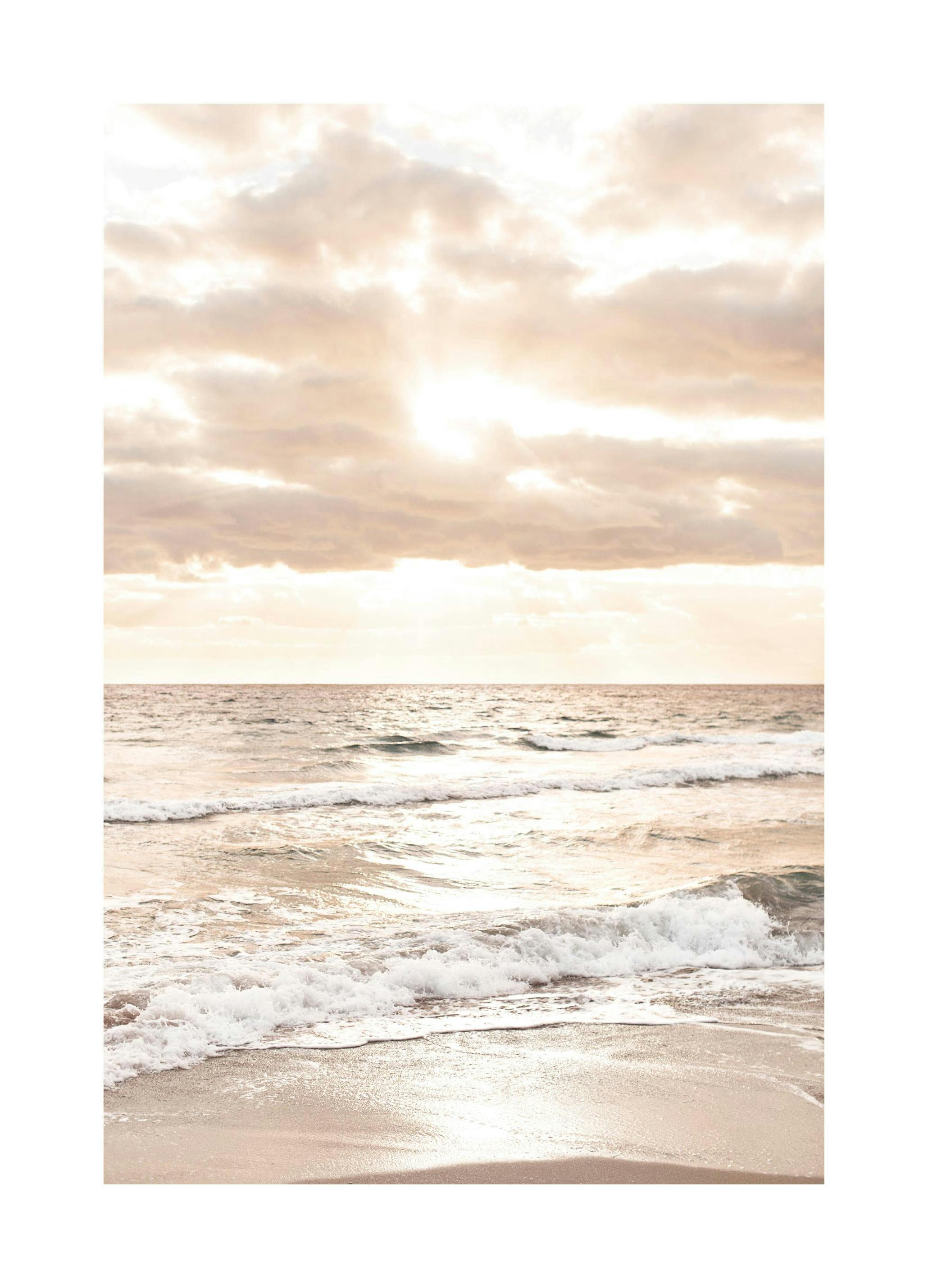 Strand i Soluppgång Poster (30x40 cm) - Poster Store