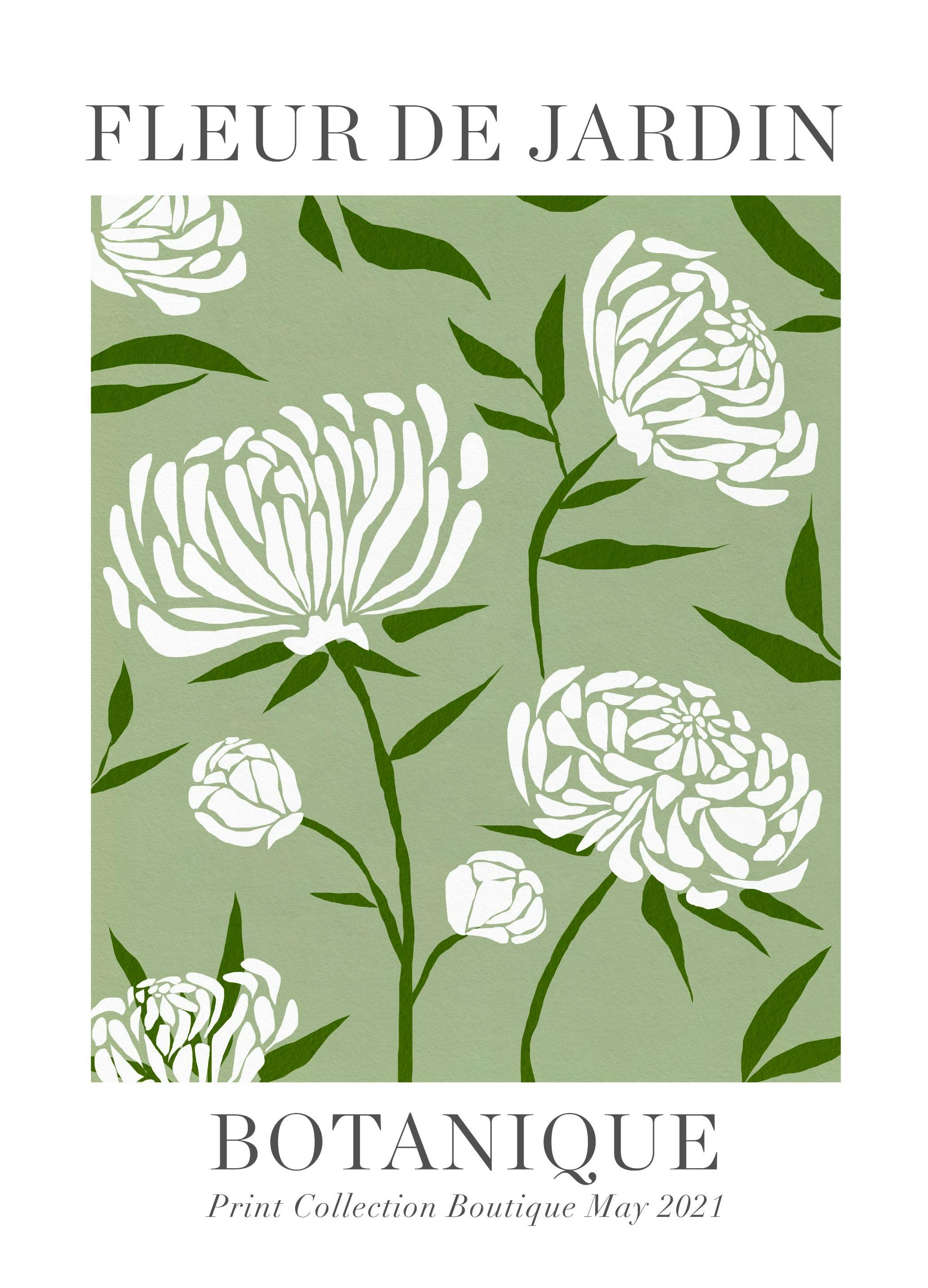 Fleur de Jardin Botanique Poster (21x30 cm) - Poster Store