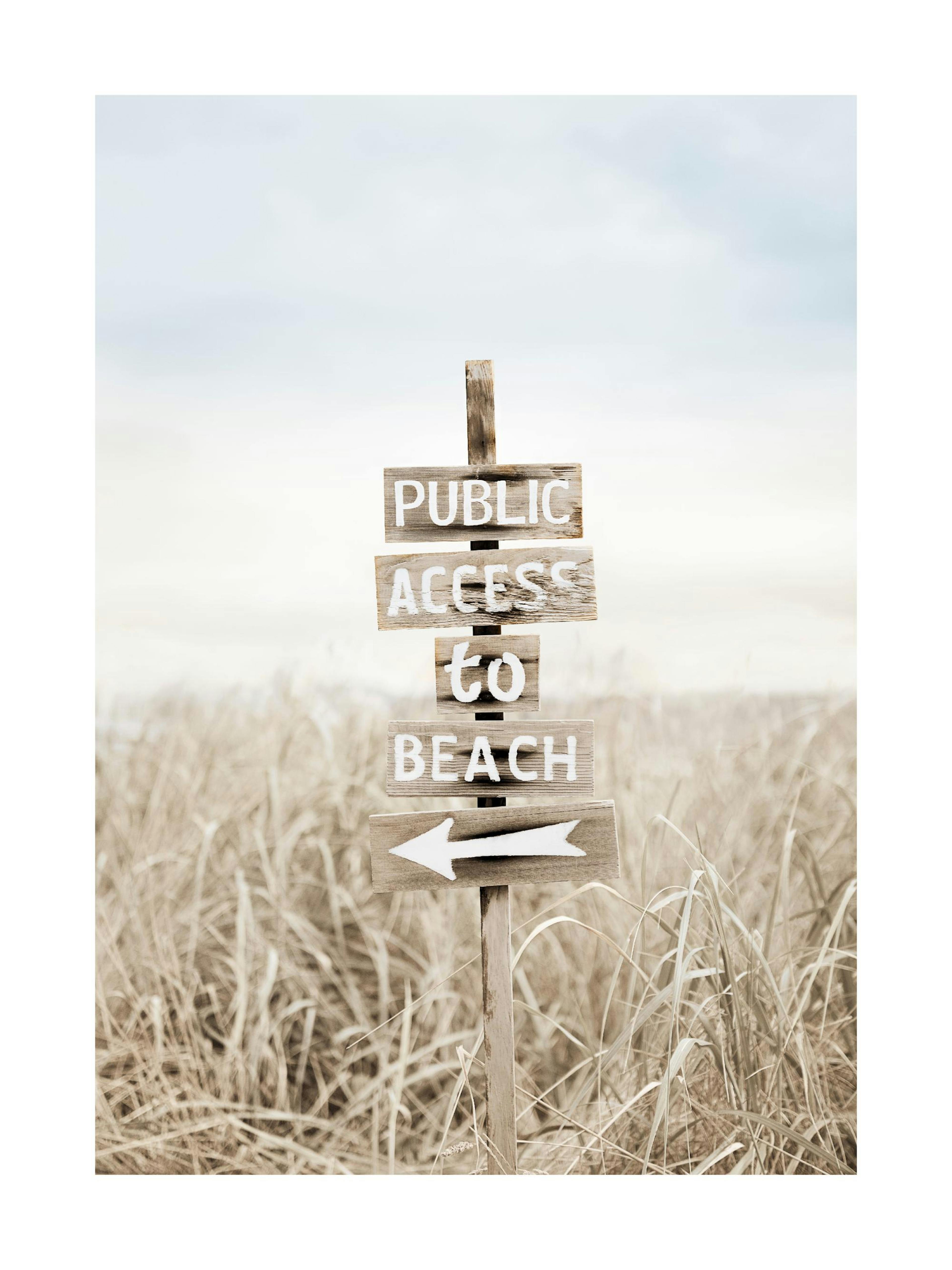 Beach Sign Poster thumbnail