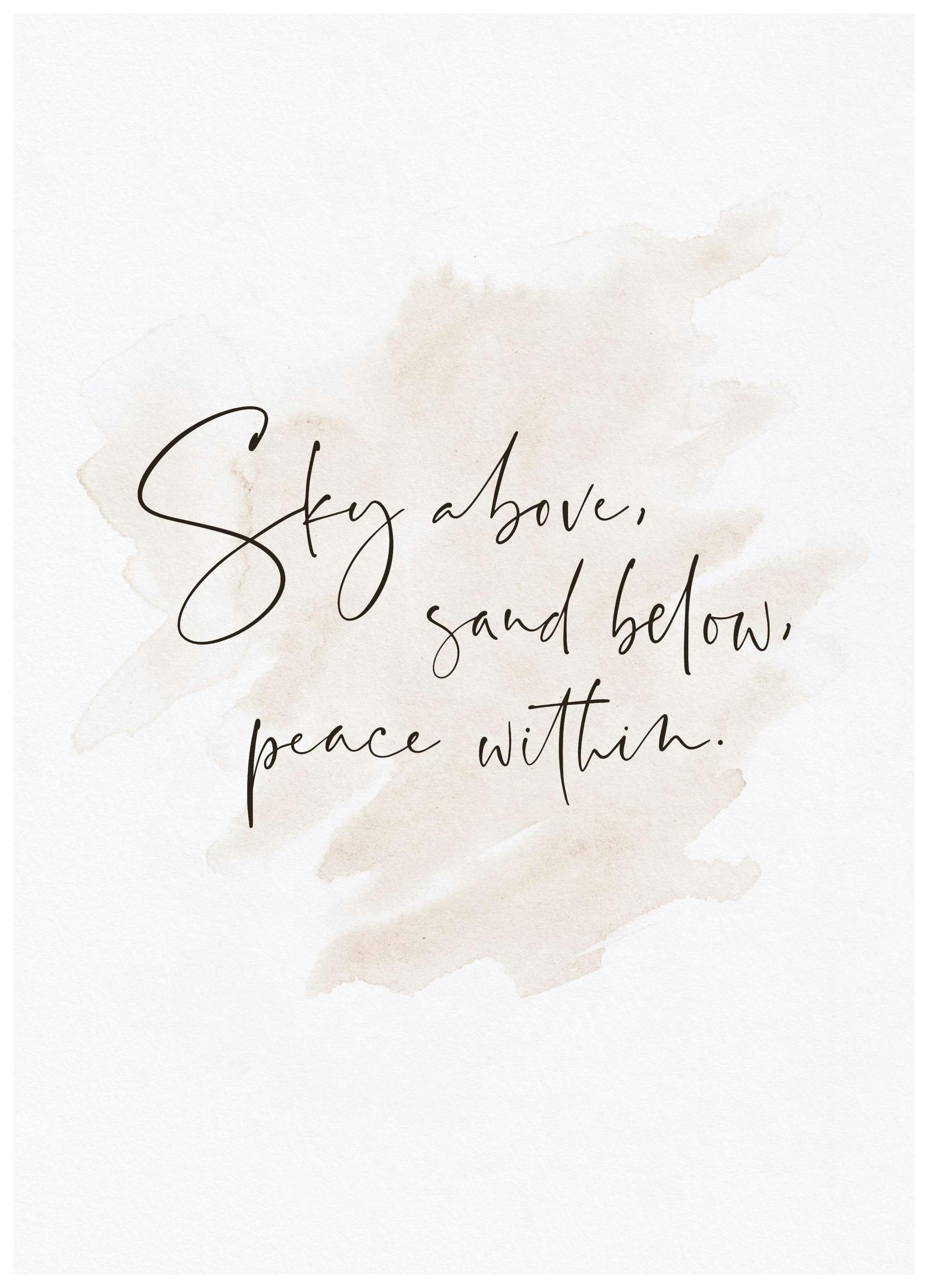 Sand Below Peace Within Poster (21x30 cm) - Poster Store