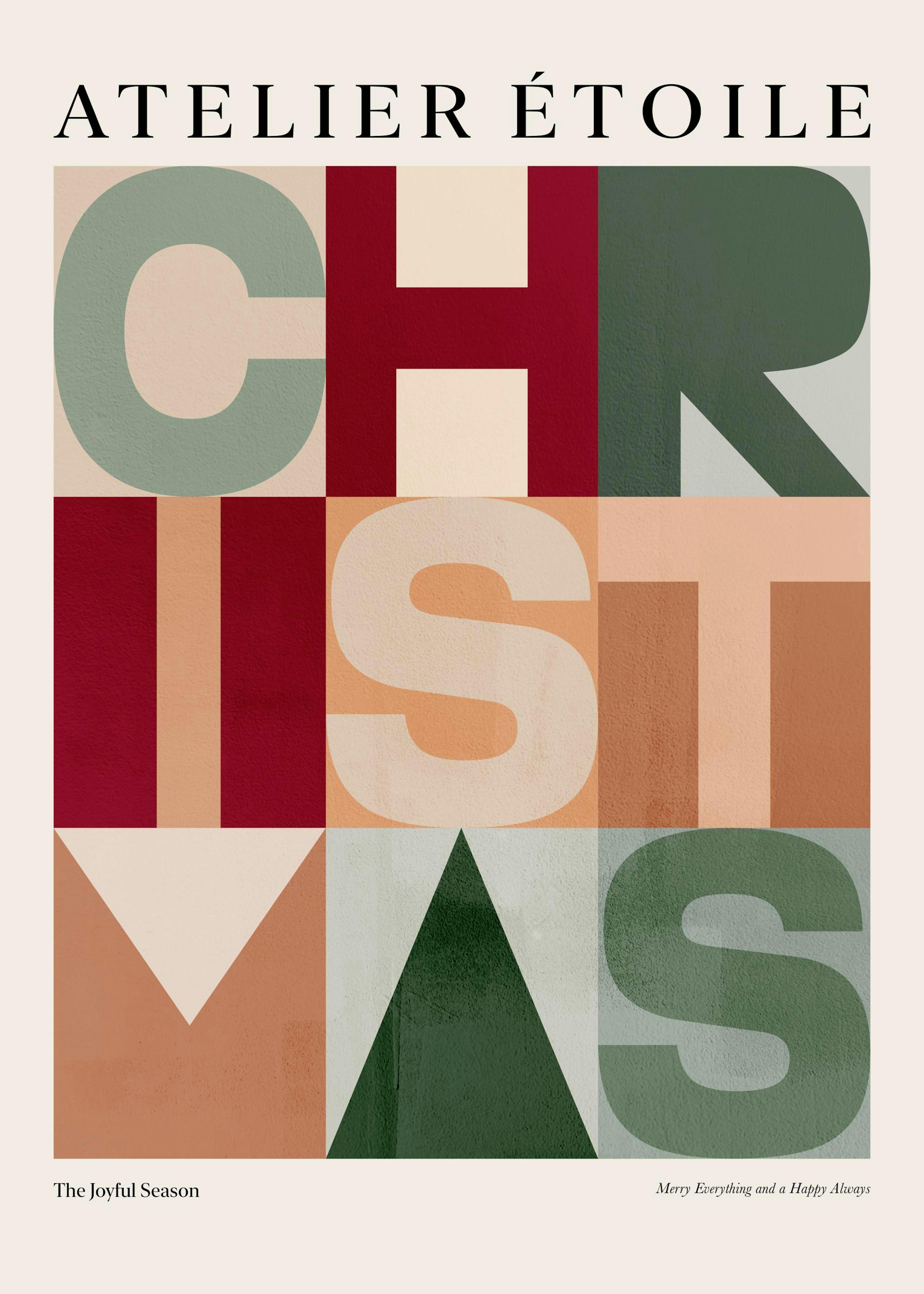 Grafische Kerst Poster 0