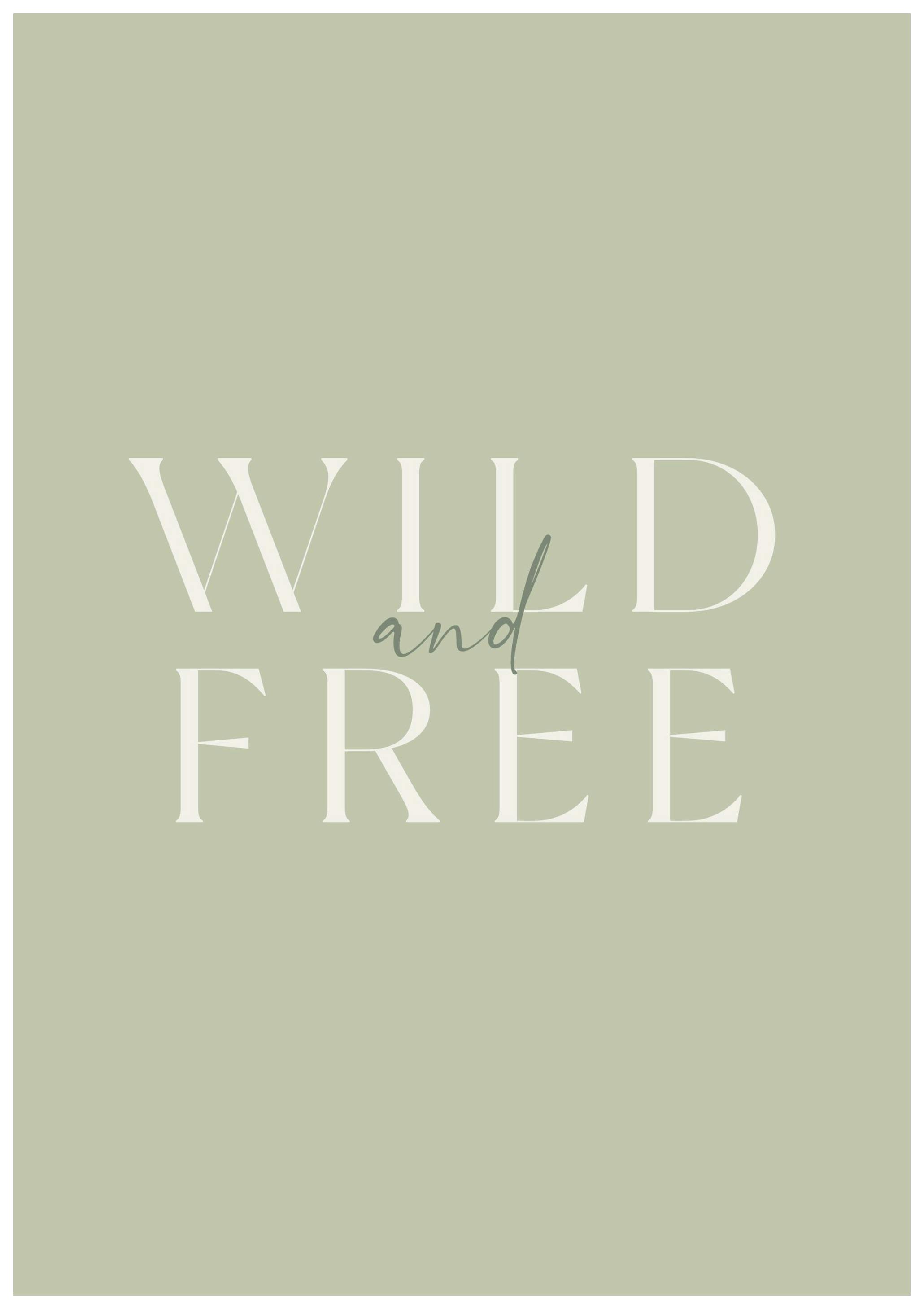 Wild en vrij in het groen poster (30x40 cm) - Poster Store