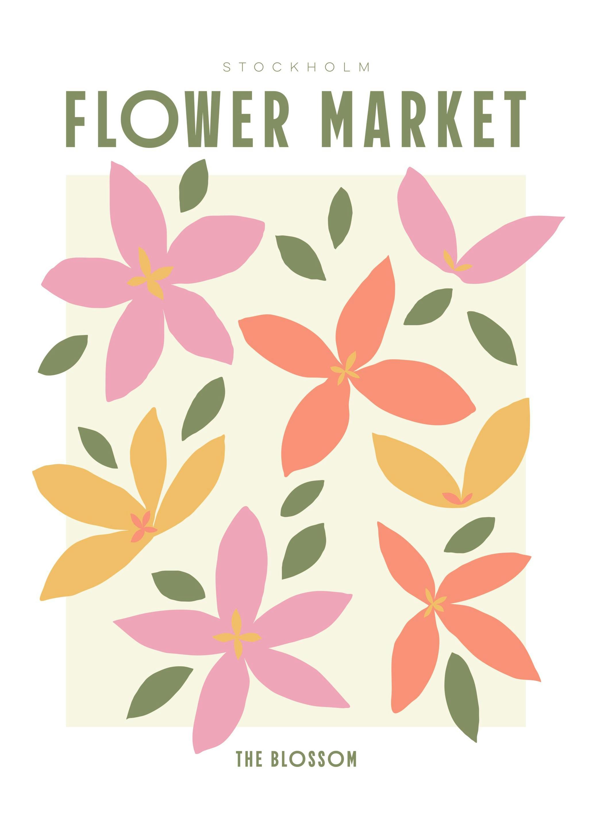 Marché aux Fleurs - L'Épanouissement Affiche Affiche - Poster Store