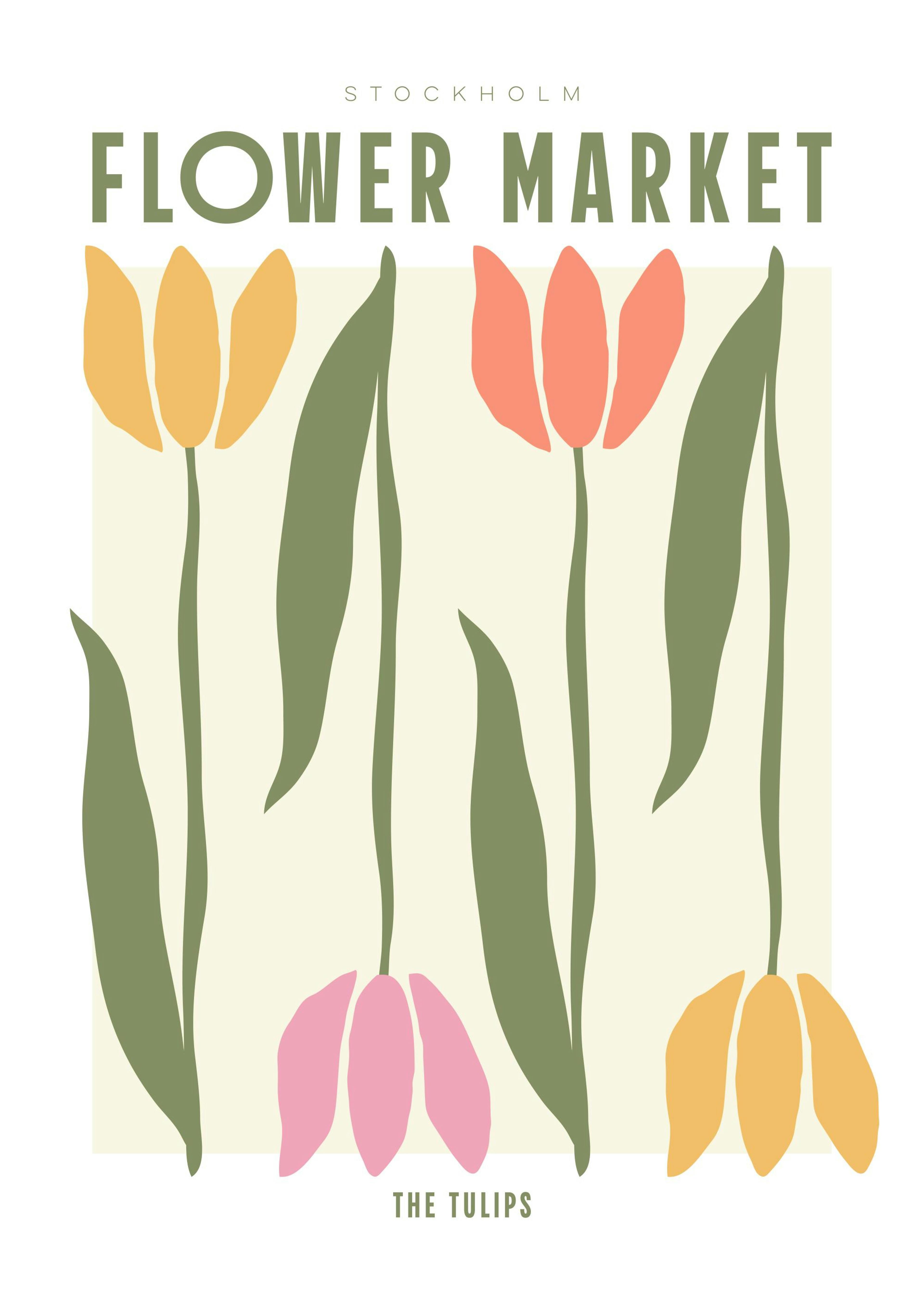 Blumenmarkt - Die Tulpen Poster 0