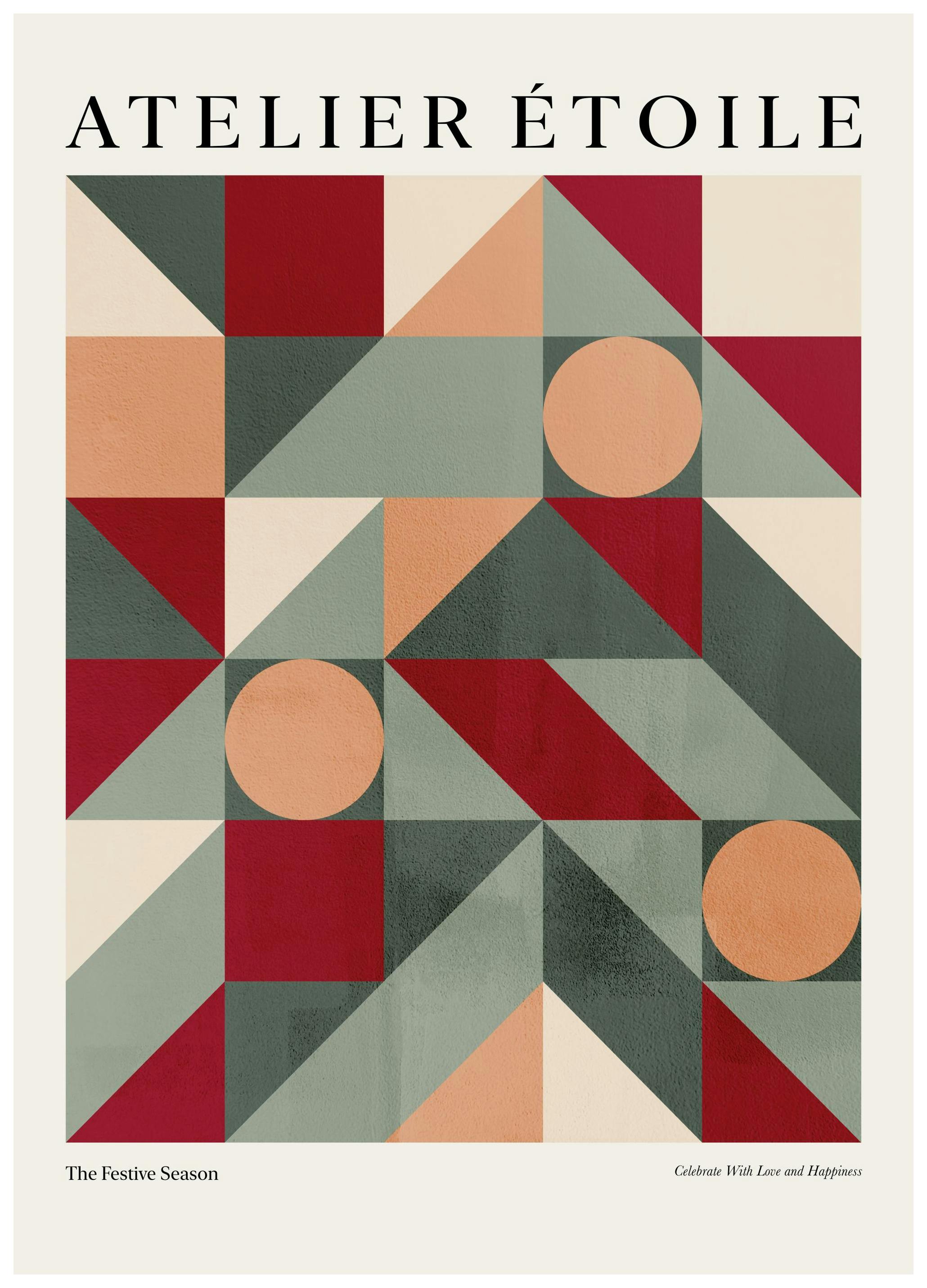 Grafische Kerstboom Poster (70x100 cm) - Poster Store