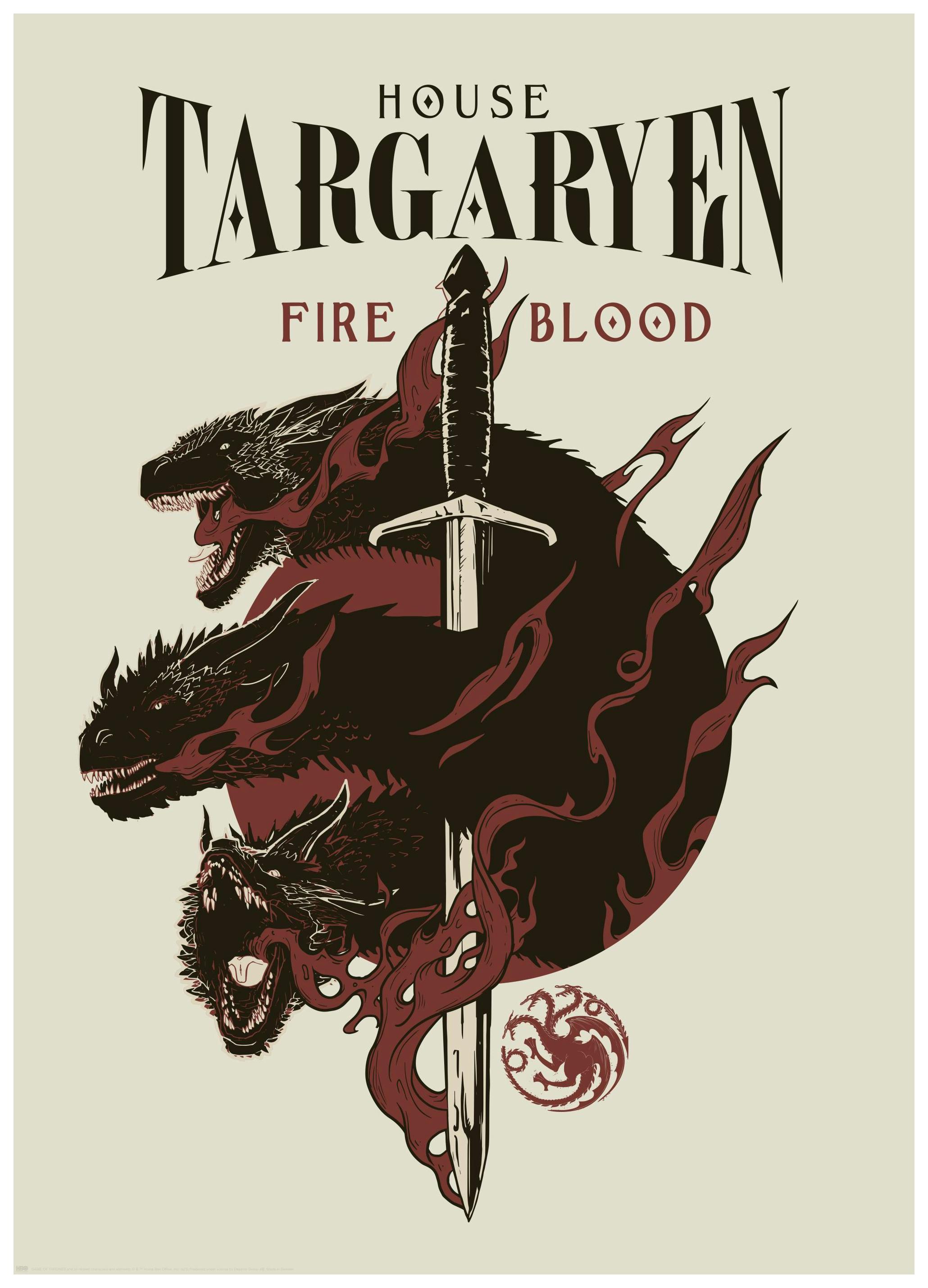 Game of Thrones™ - House Targaryen Poster (30x40 cm) - Poster Store