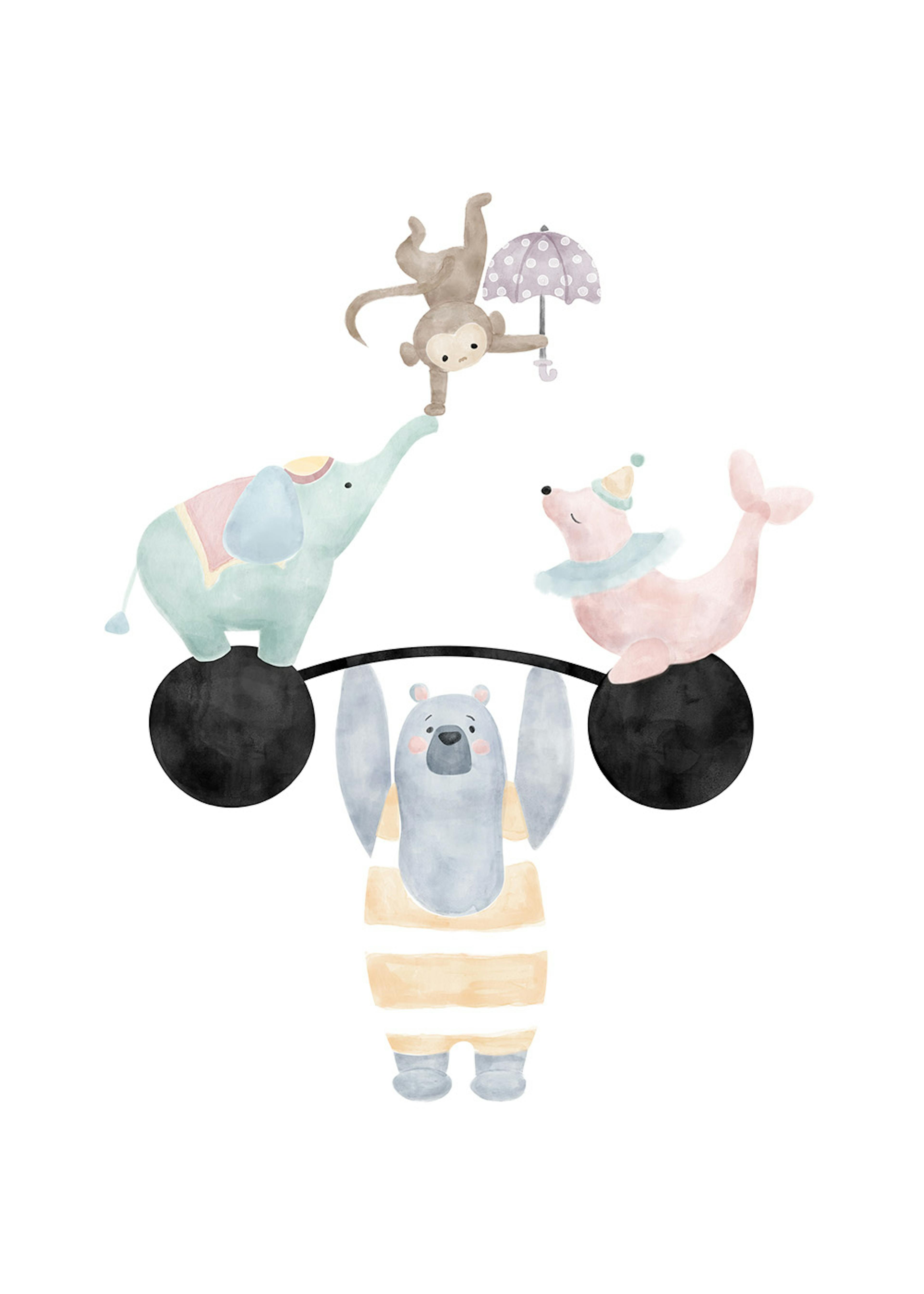 Circus Acrobats Poster thumbnail